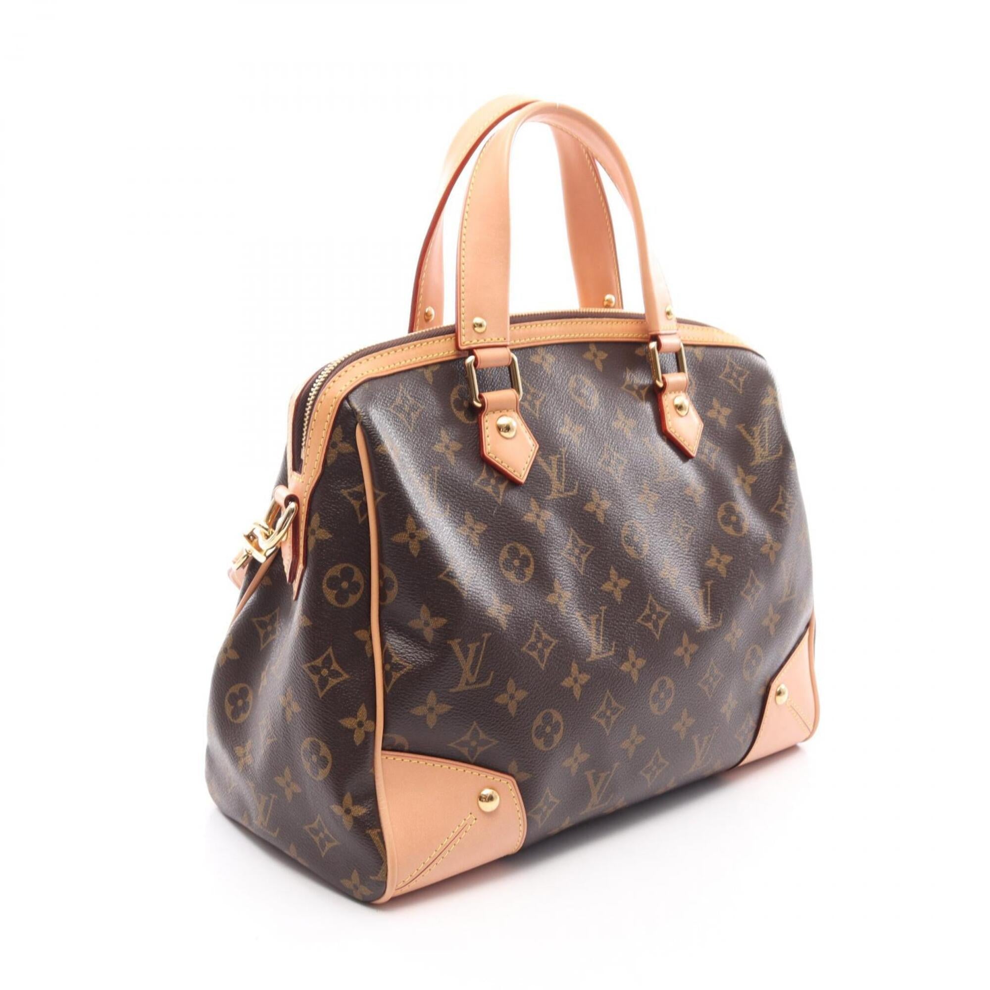 Louis Vuitton Brown Monogram Coated Canvas Leather Handbag (Pre-Owned)