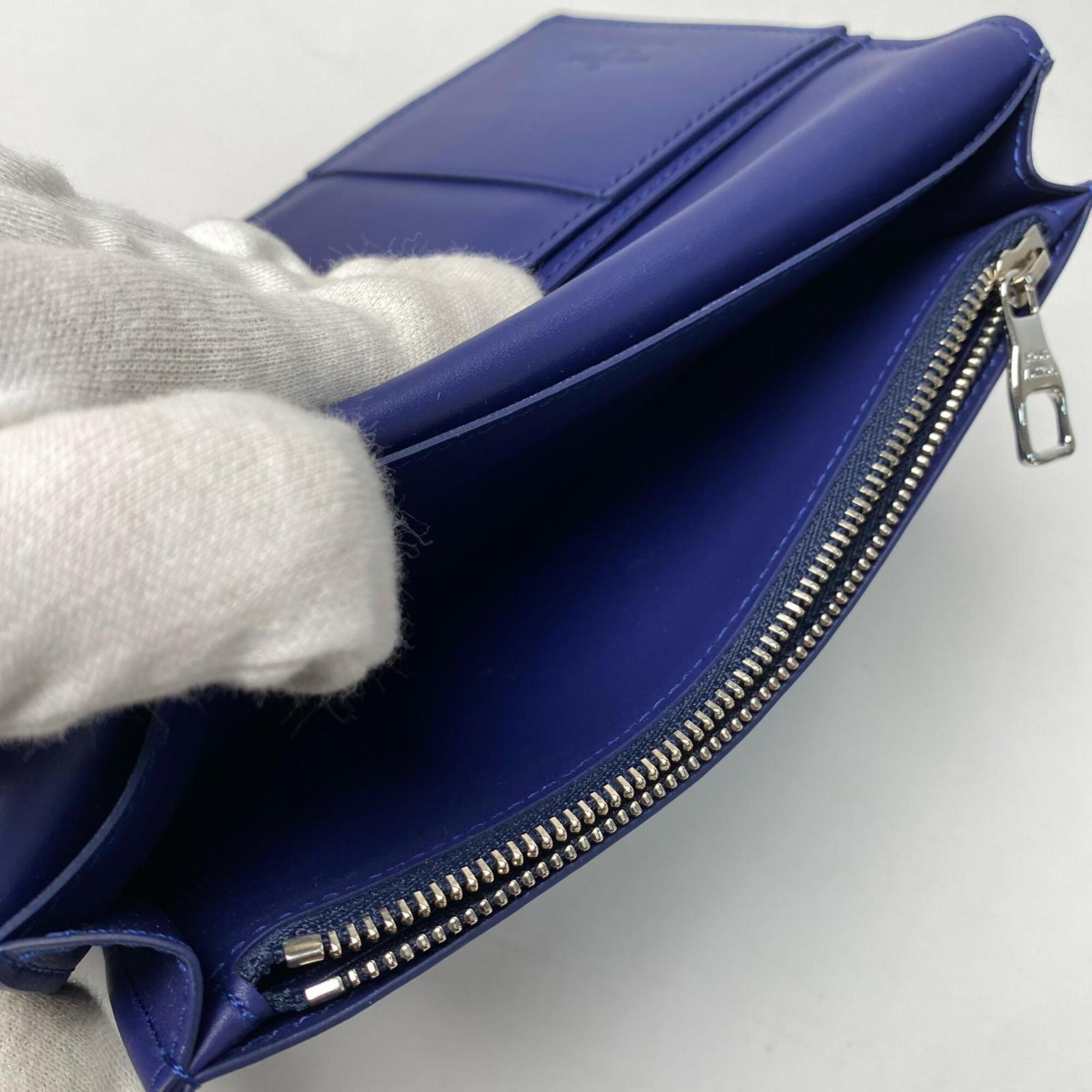 Louis Vuitton Blue Leather Long Wallet (Bi-Fold) (Pre-Owned)