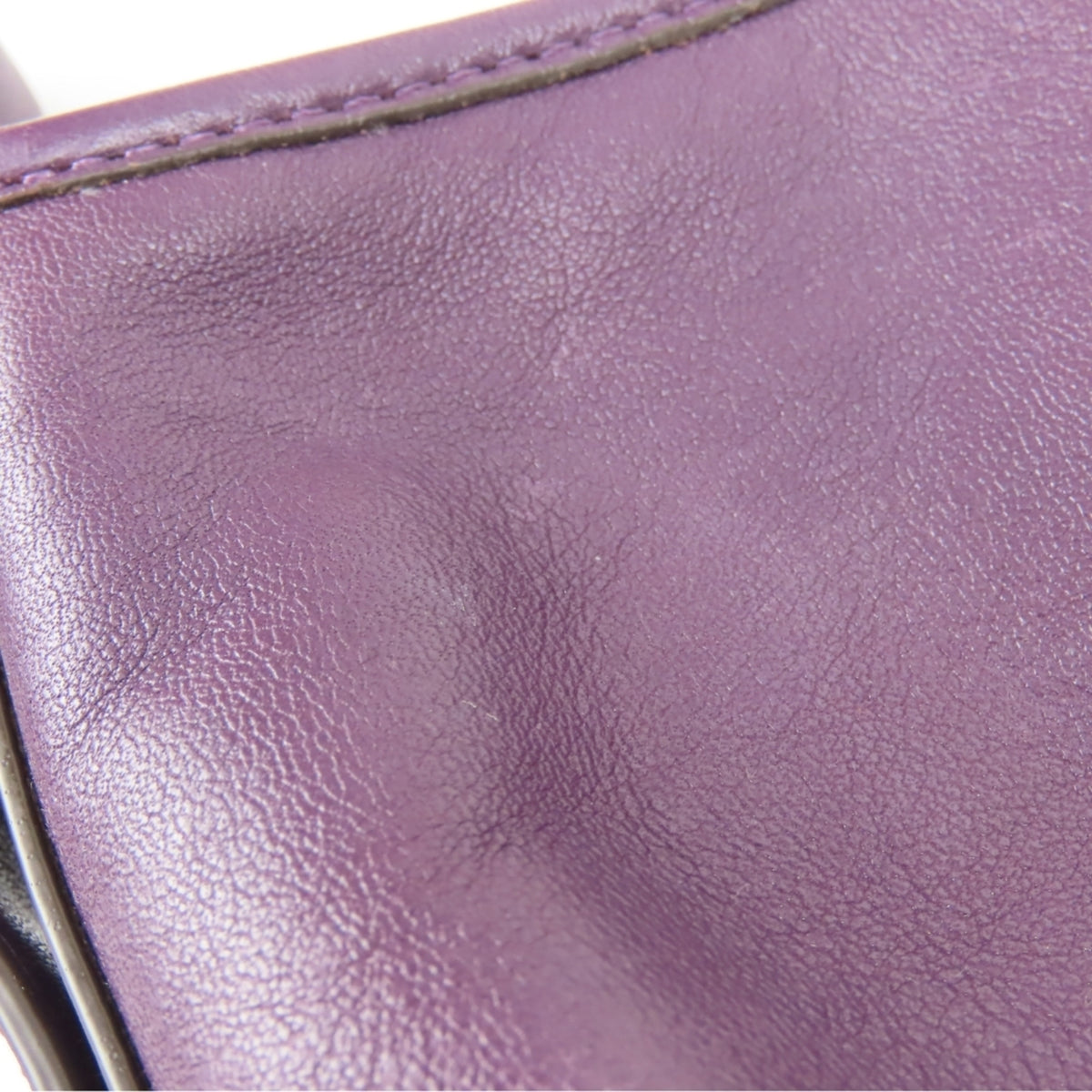 Coach Dark Purple Leather Shoulder Bag (Pre-Owned)