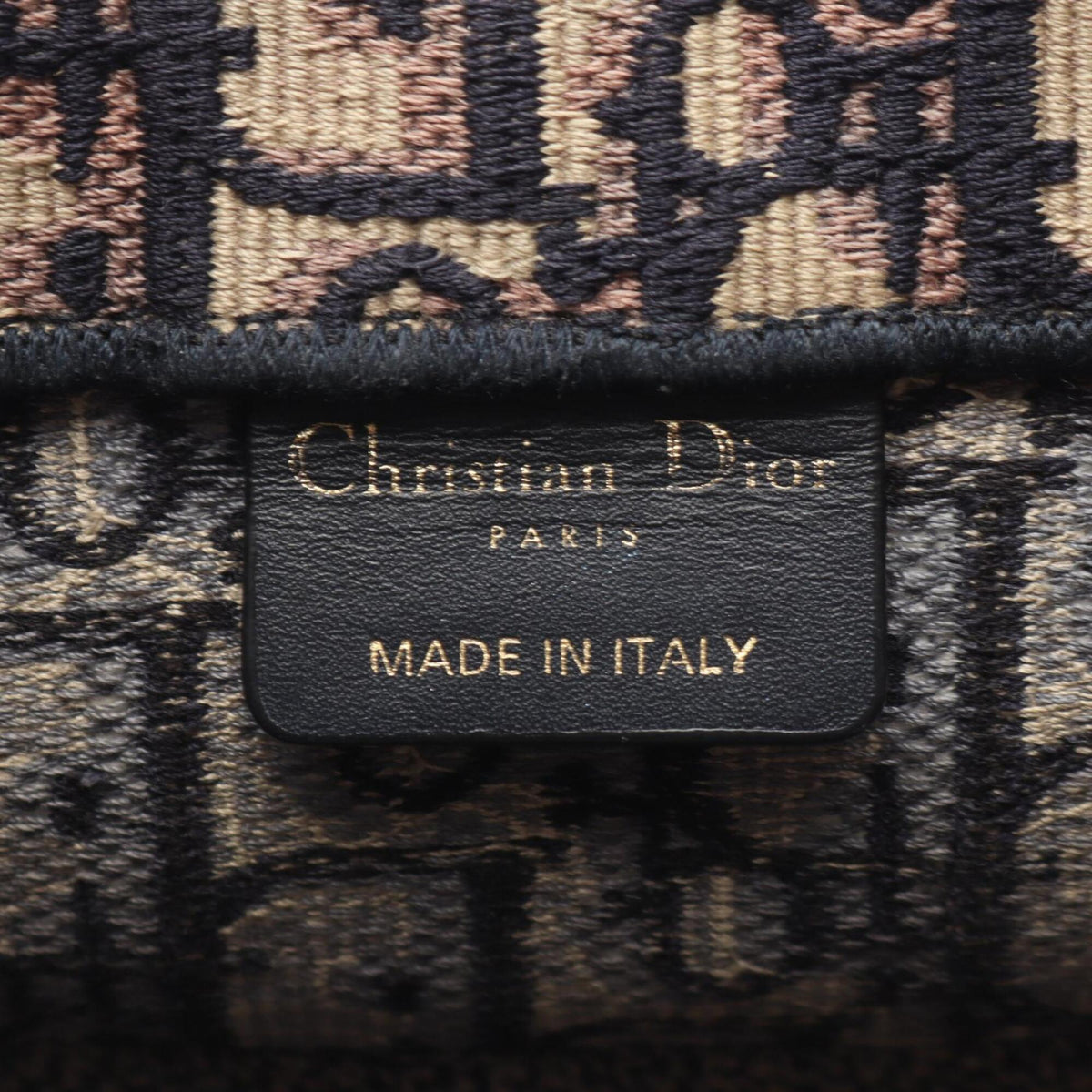 Christian Dior Ivory Navy Canvas Handbag Tote Bag (Pre-Owned)