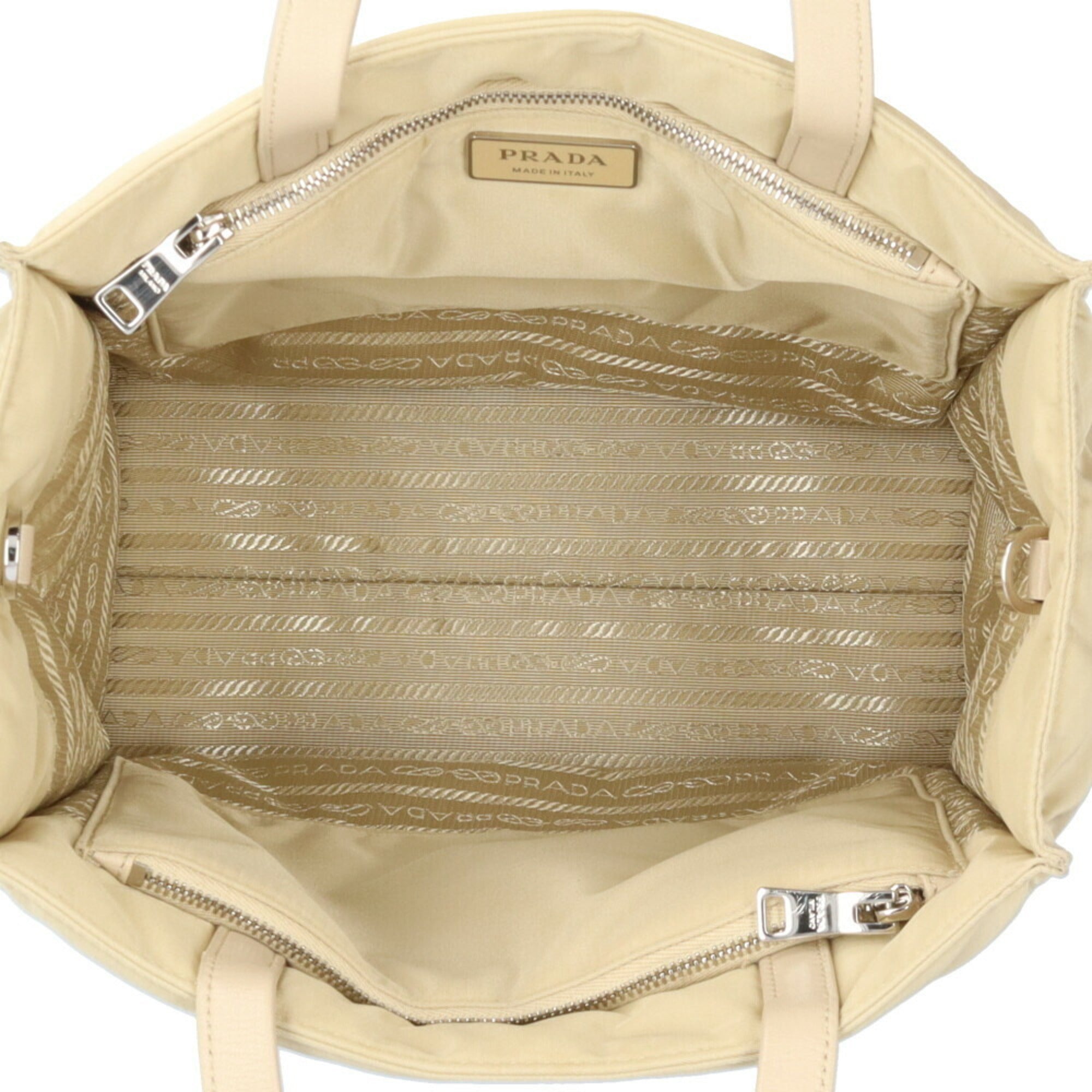 Prada Beige Nylon Shoulder Bag (Pre-Owned)