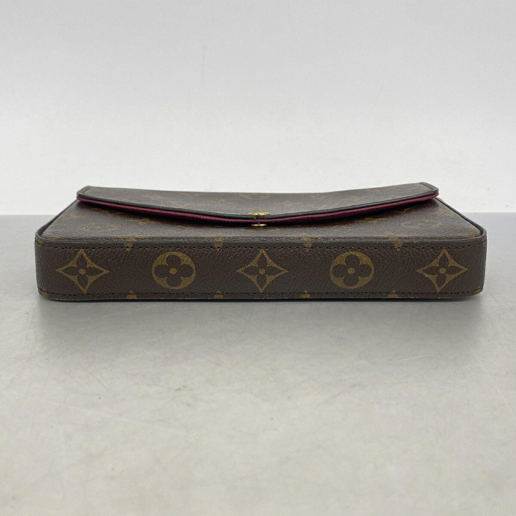 Louis Vuitton Brown Fuchsia Chain/Shoulder Wallet (Pre-Owned)