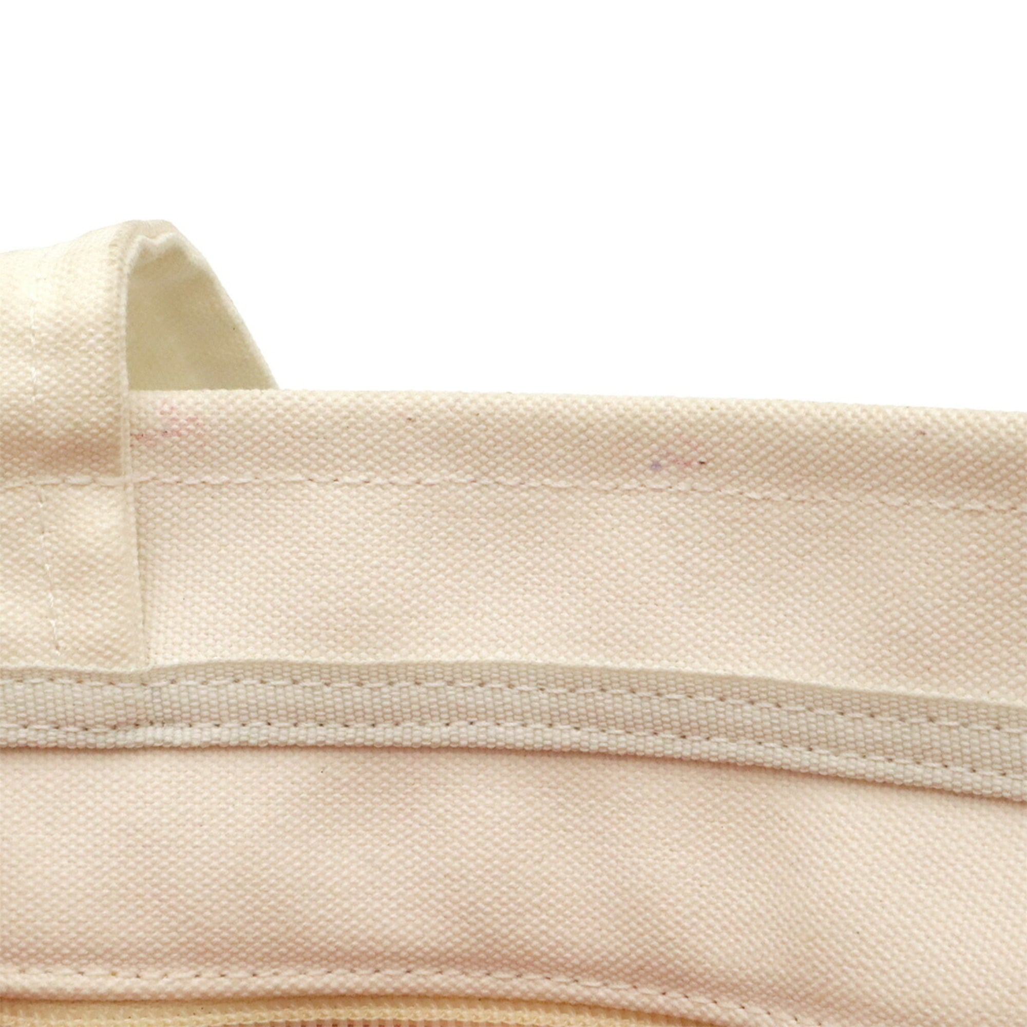 Chanel Ivory Canvas Shoulder Bag Tote Bag (Pre-Owned)