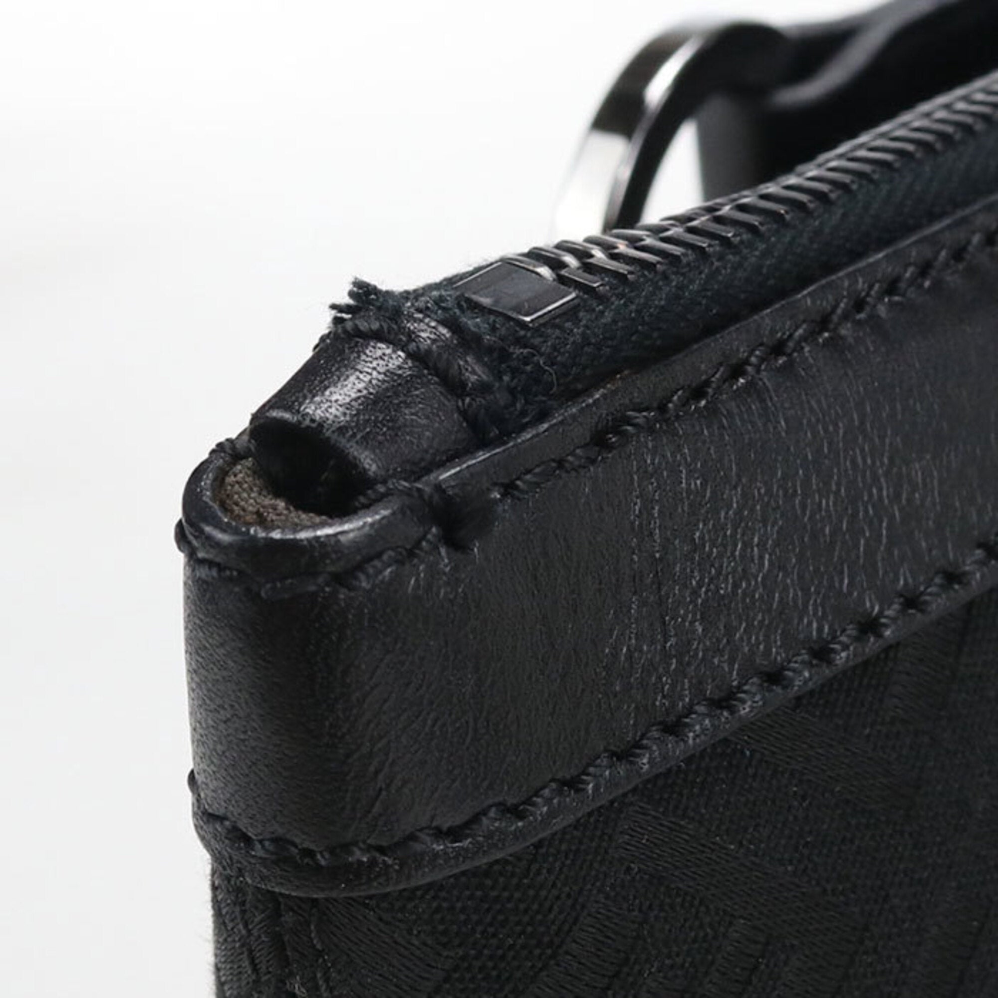 Fendi Black Canvas Leather Tote Bag (Pre-Owned)