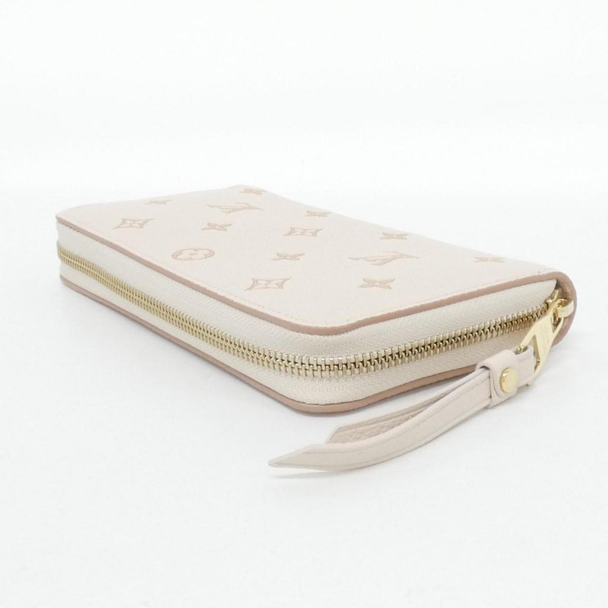 Louis Vuitton White Leather Long Wallet (Bi-Fold) (Pre-Owned)