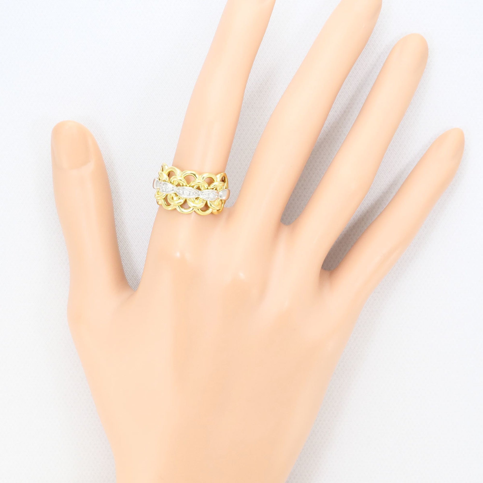 Unbranded Platinum Yellow Gold Yellow Gold (18K) Platinum 900 Band Ring (Pre-Owned)