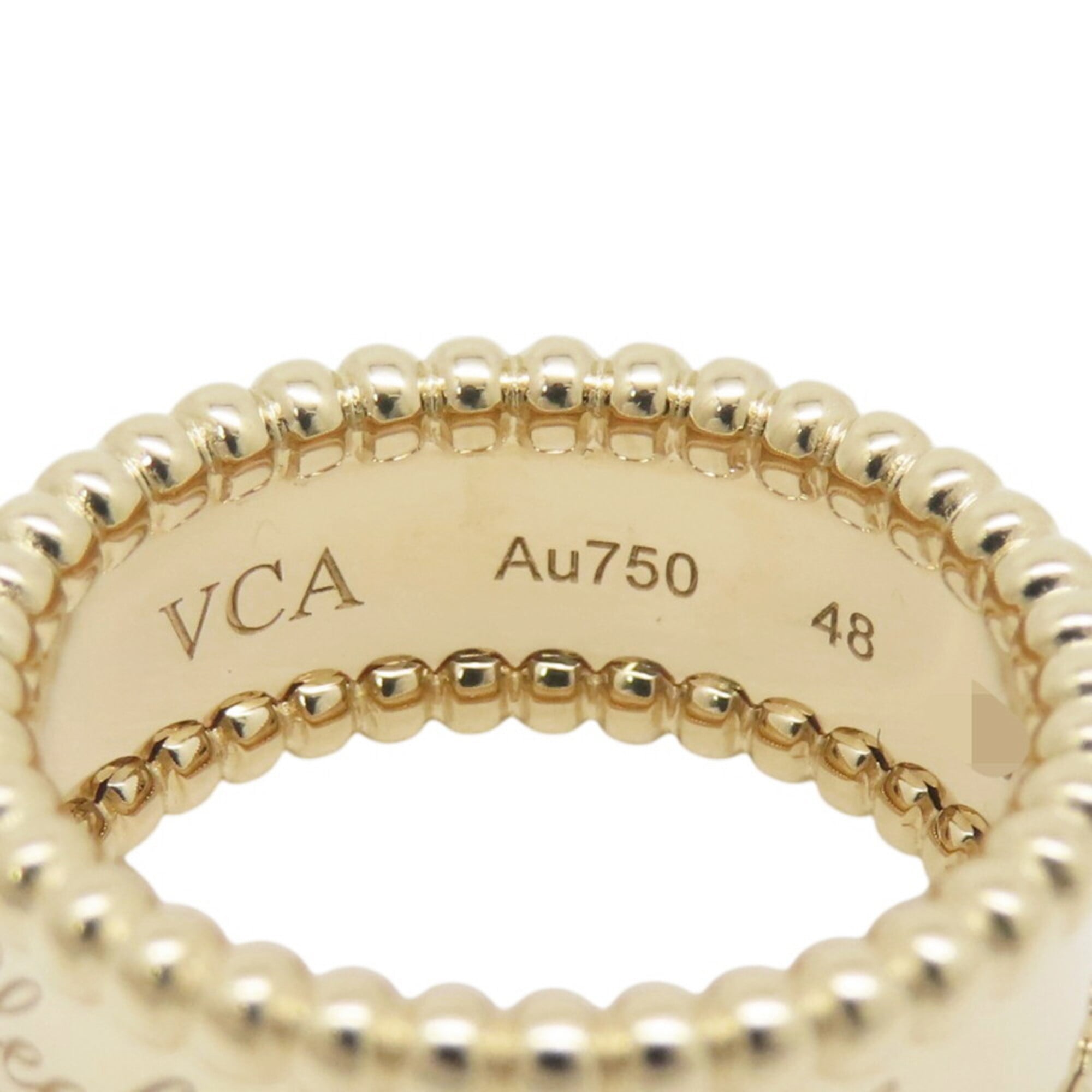Van Cleef & Arpels Perlee Yellow Gold (18K) Band Ring (Pre-Owned)