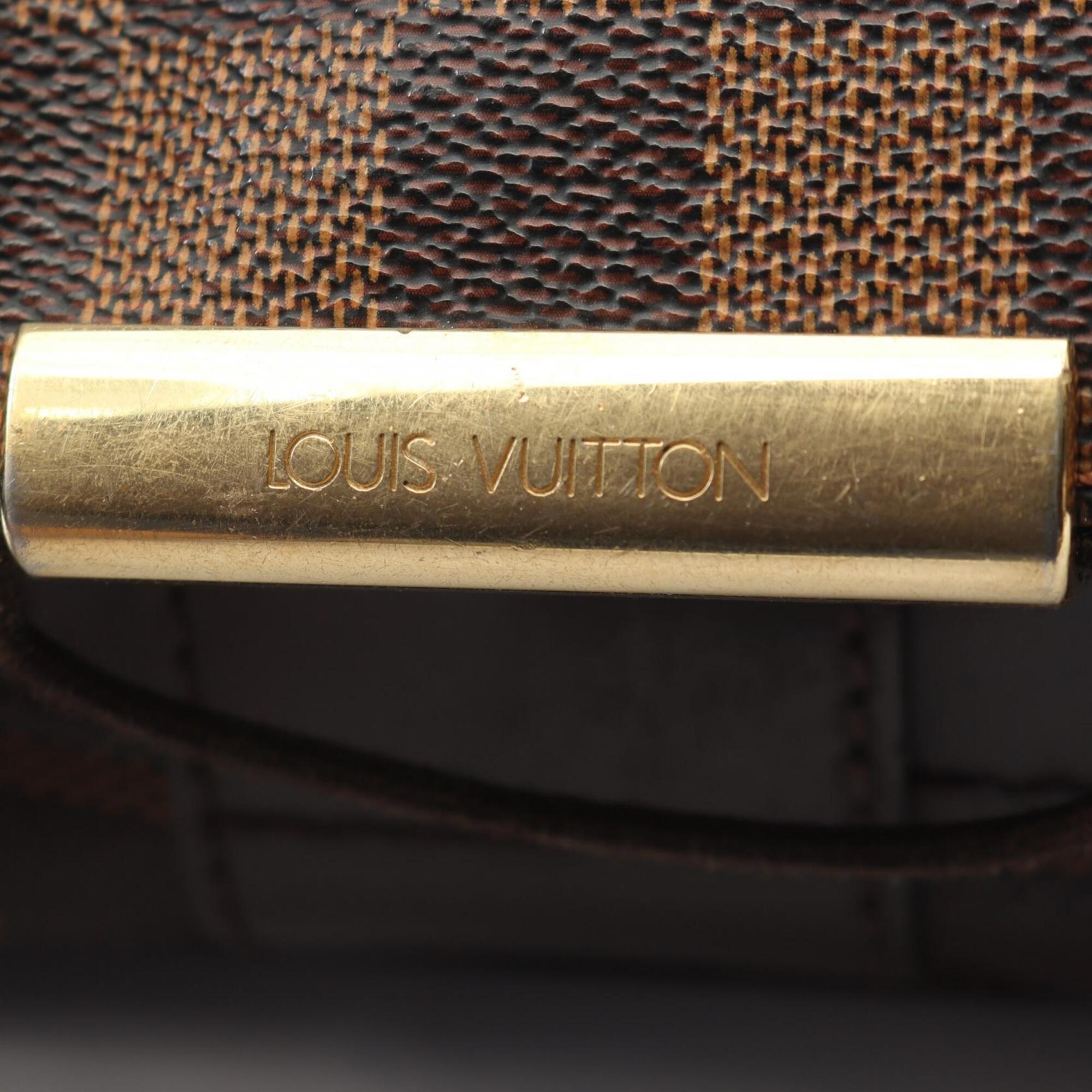 Louis Vuitton Brown Coated Canvas Leather Handbag Shoulder Bag (Pre-Owned)