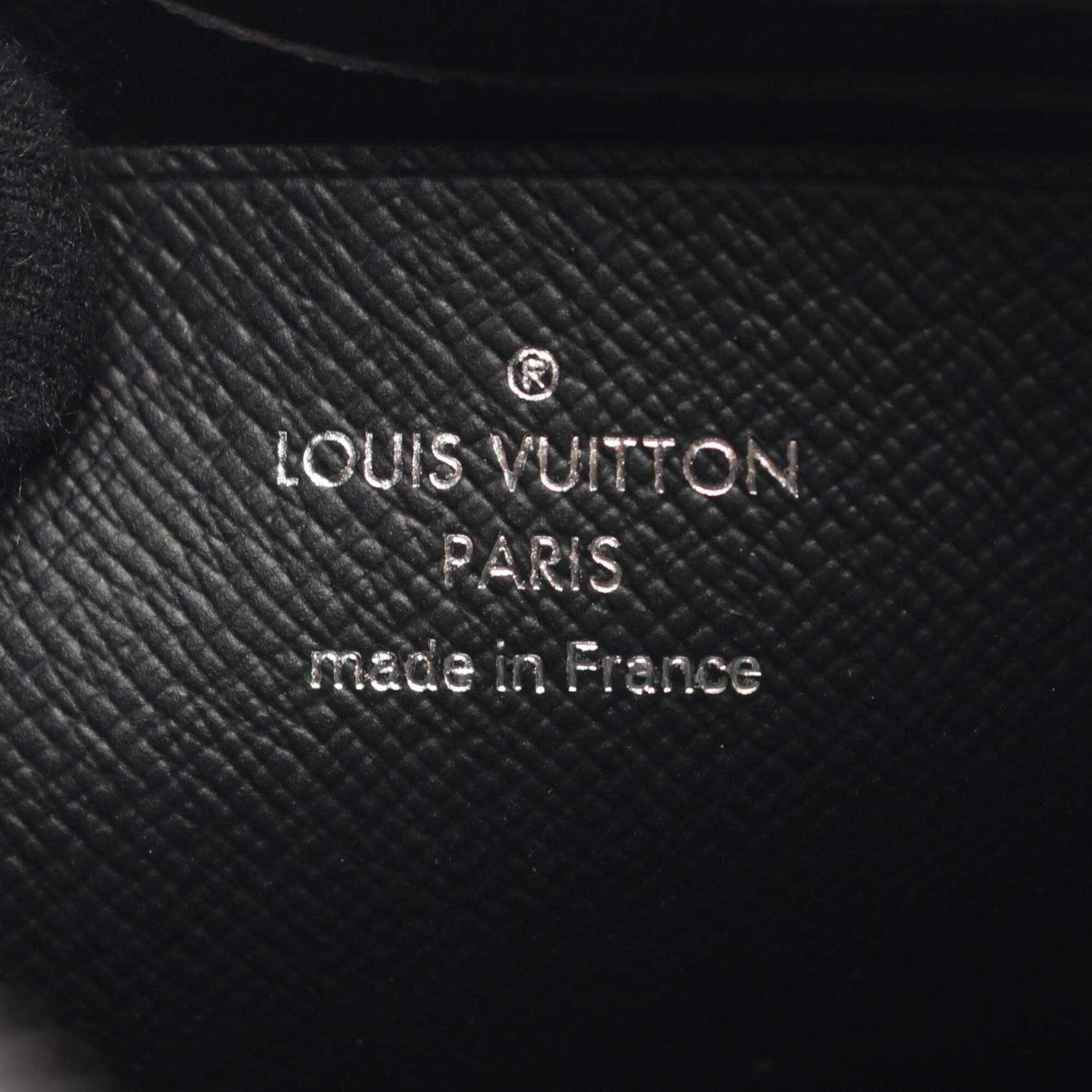 Louis Vuitton Black Brown Coated Canvas Leather Handbag Shoulder Bag (Pre-Owned)