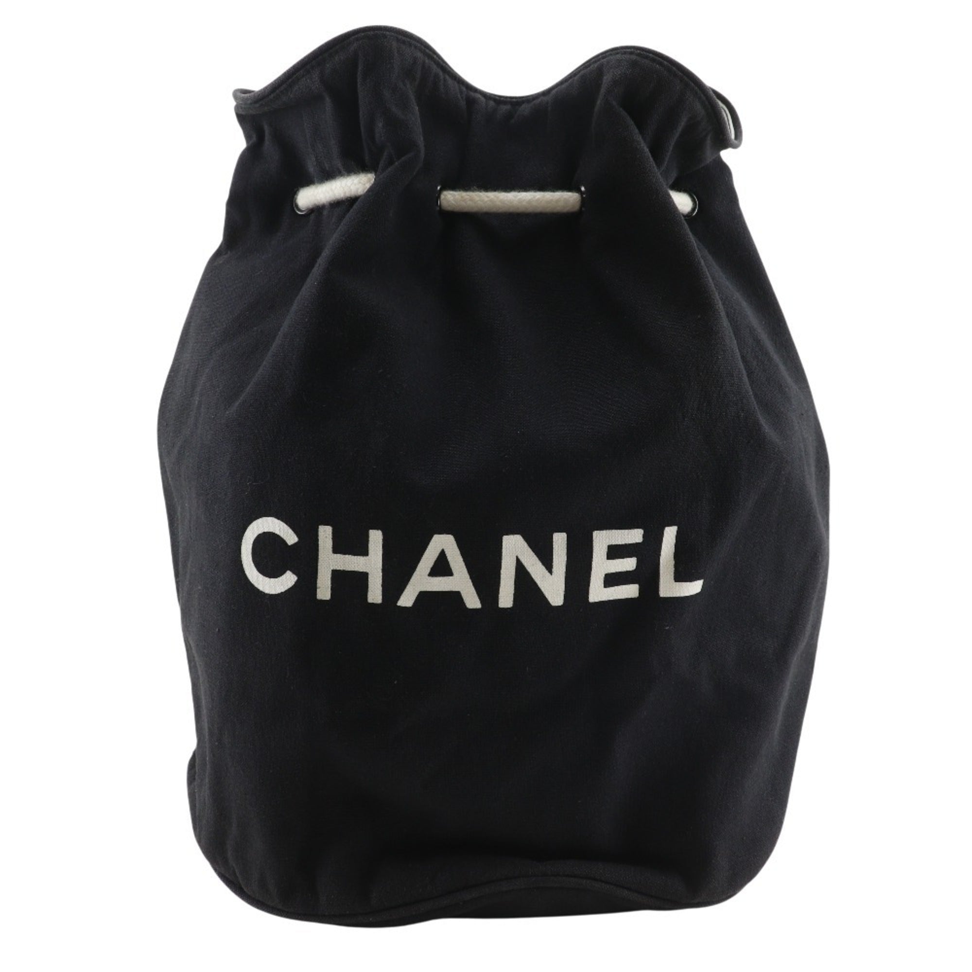 Chanel Black Cotton Shoulder Bag (Pre-Owned)
