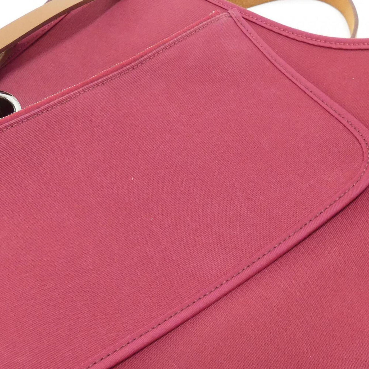 Hermes Red Color Toile Officier Handbag (Pre-Owned)