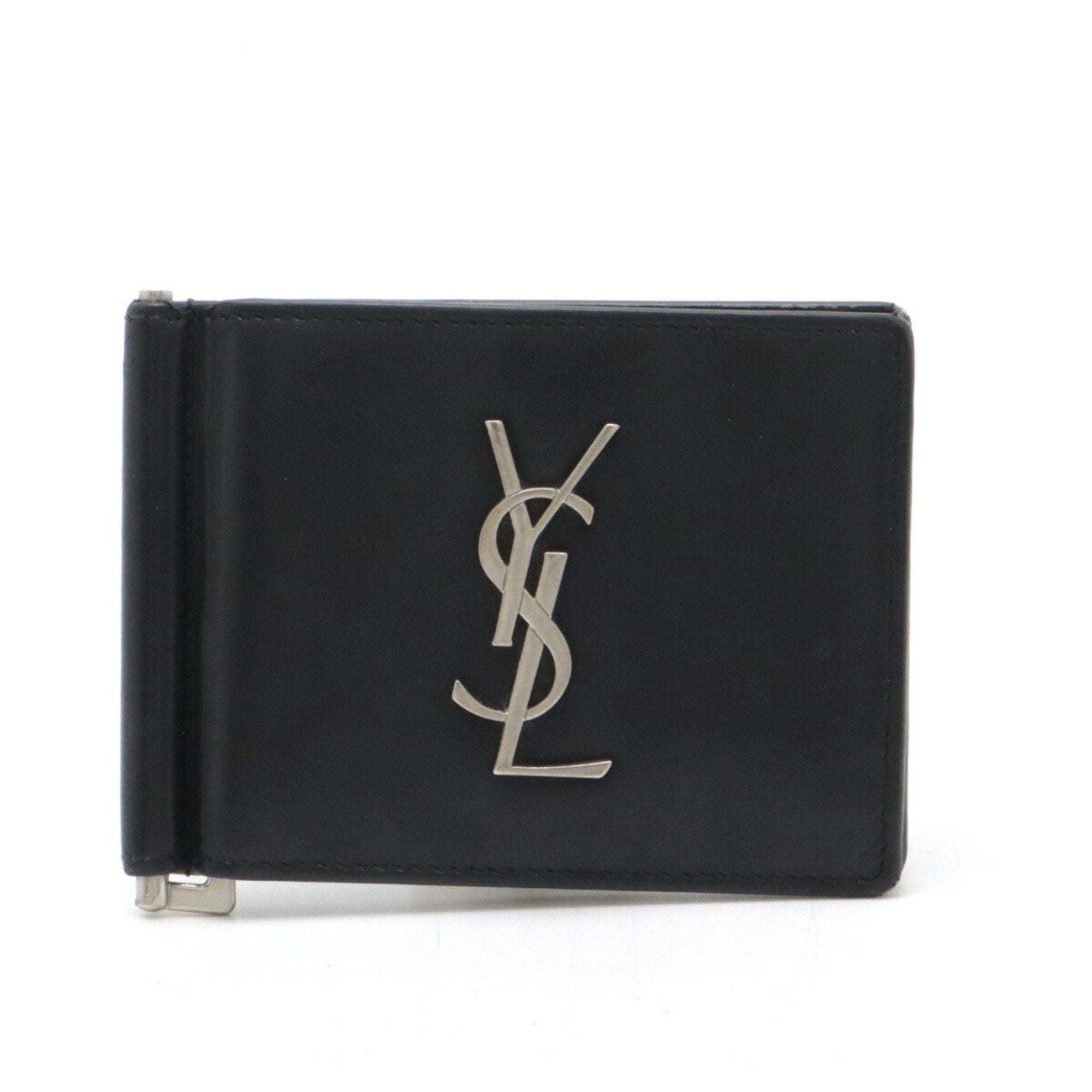 Saint Laurent Black Leather Bill Wallet (Bi-Fold) (Pre-Owned)