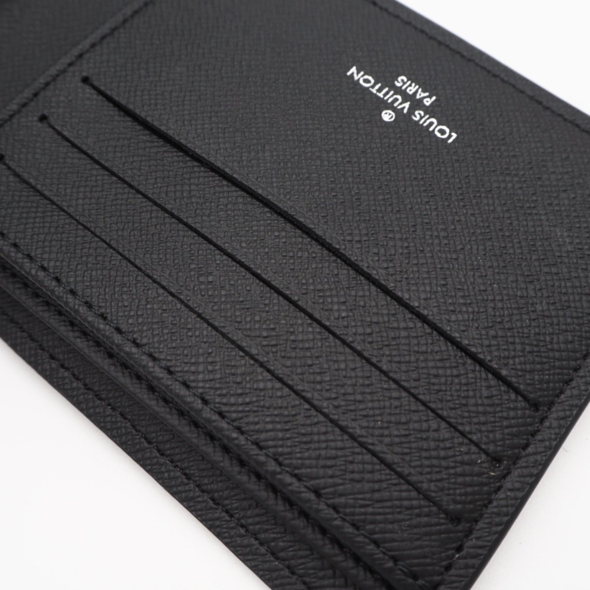 Louis Vuitton Monogram Eclipse Black Gray Coated Canvas Leather Wallet (Bi-Fold) (Pre-Owned)