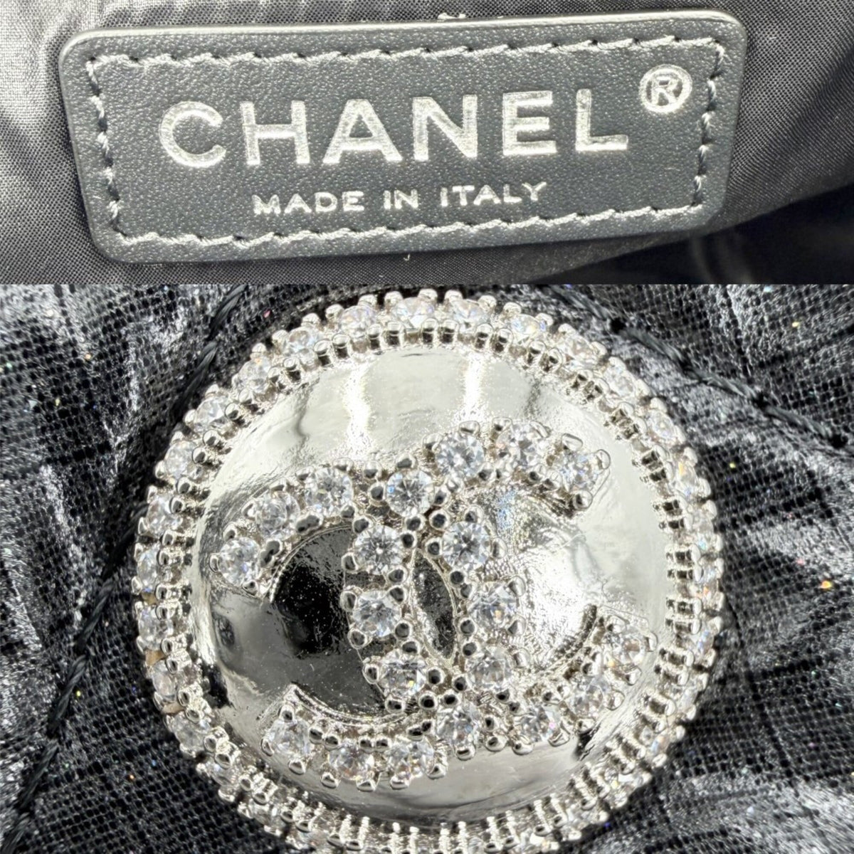 Chanel Matelasse Gray Nylon Backpack (Pre-Owned)