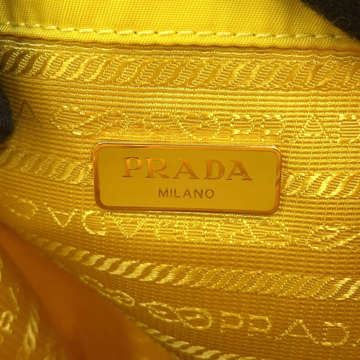 Prada Yellow Nylon Handbag (Pre-Owned)