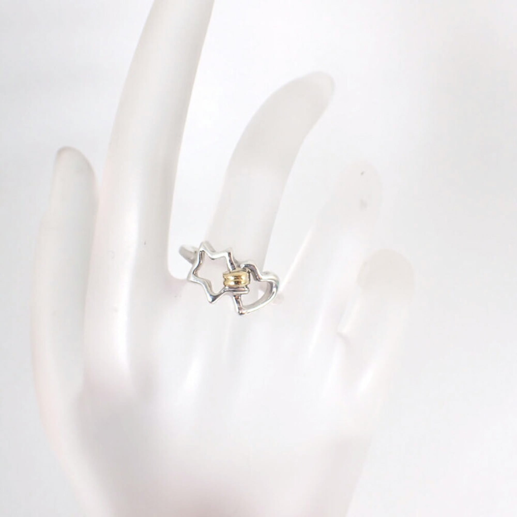 Tiffany Gold Silver Yellow Gold (18K) Sterling Silver 925 Band Ring (Pre-Owned)