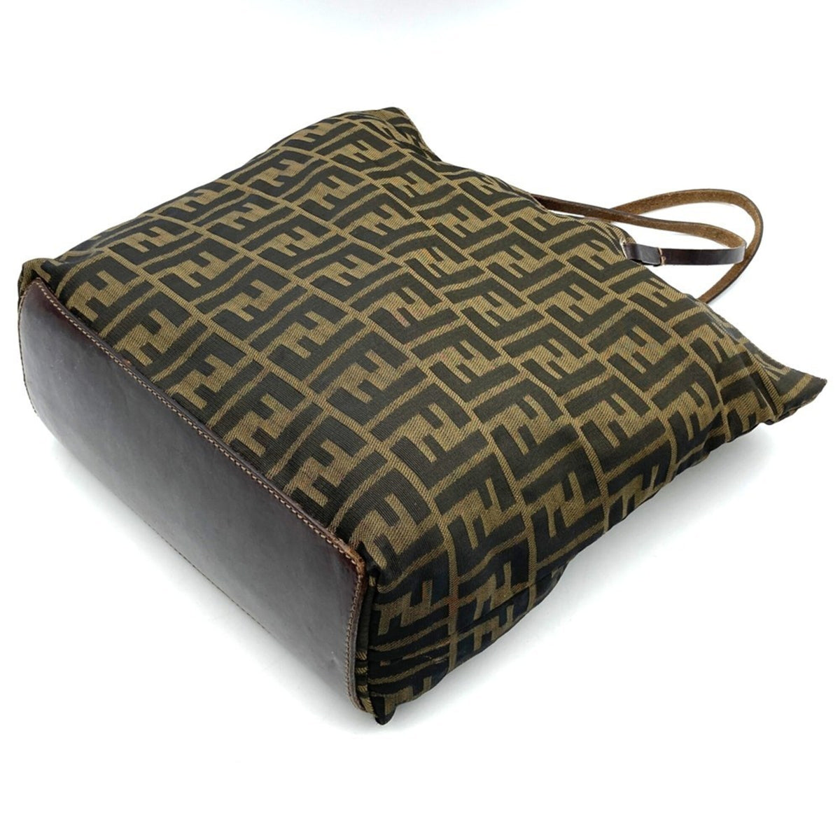 Fendi Brown Nylon Shoulder Bag Tote Bag (Pre-Owned)