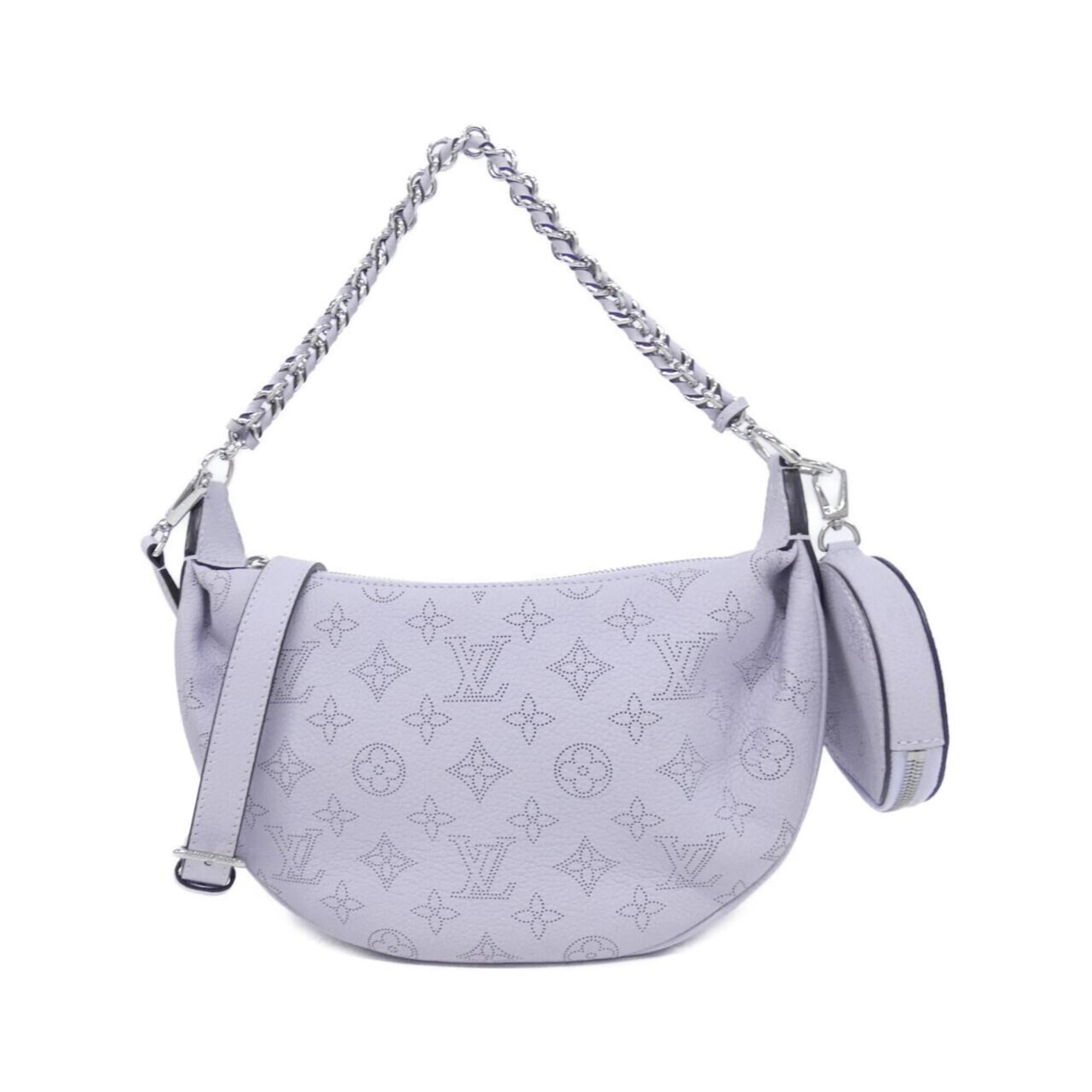 Louis Vuitton Purple Leather Pouch Shoulder Bag (Pre-Owned)