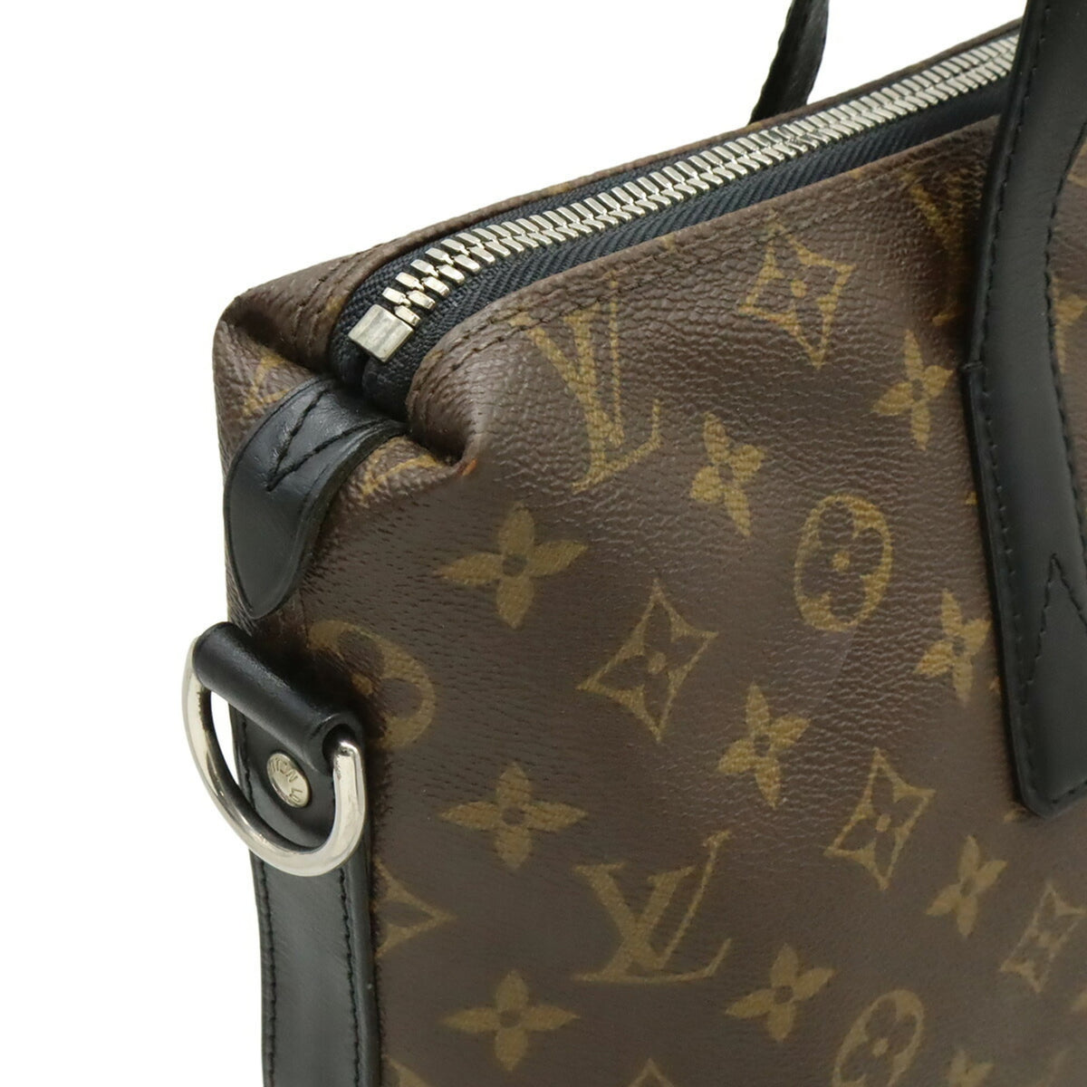 Louis Vuitton Monogram Black Brown Monogram Leather Handbag Tote Bag (Pre-Owned)