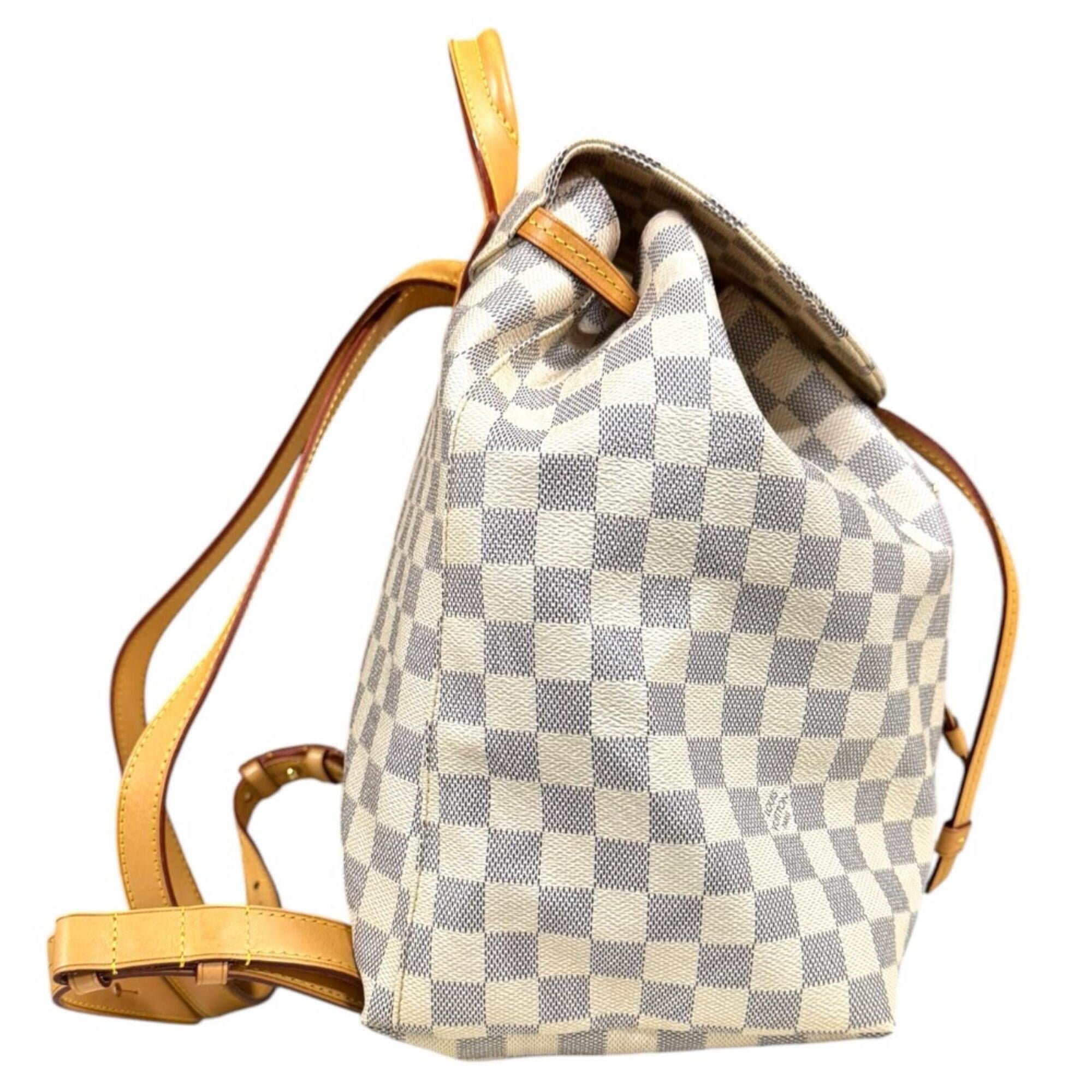 Louis Vuitton White Damier Azur Backpack (Pre-Owned)