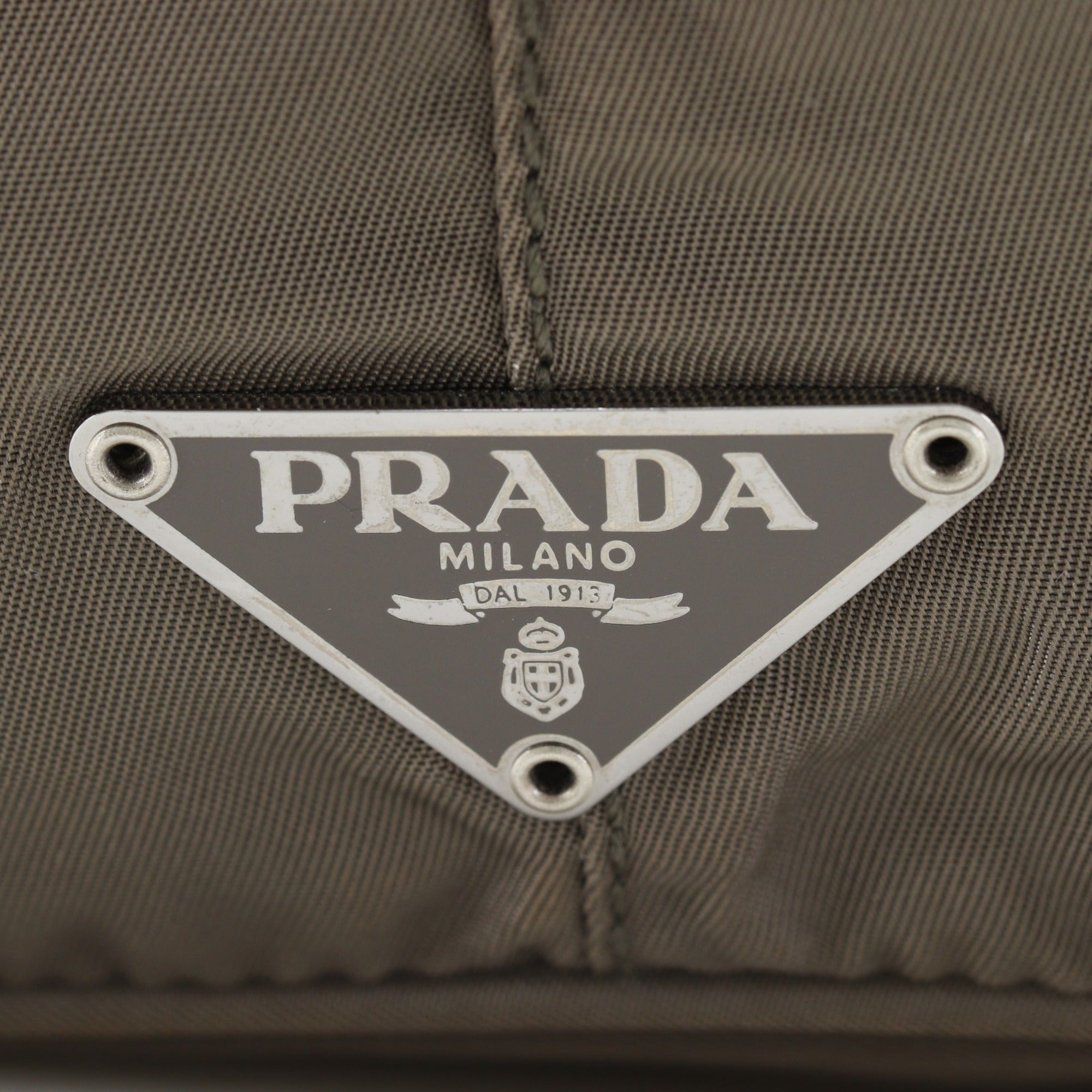 Prada Brown Nylon Shoulder Bag (Pre-Owned)