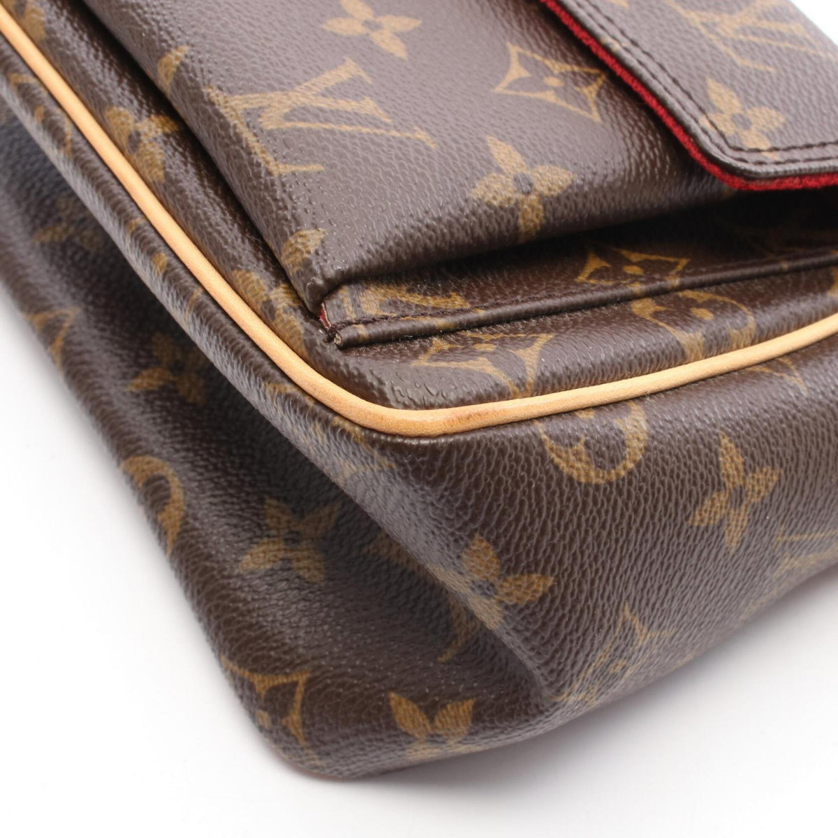 Louis Vuitton Brown Monogram Coated Canvas Leather Handbag Shoulder Bag (Pre-Owned)