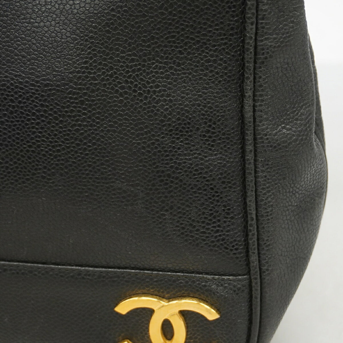 Chanel Black Grained Calfskin Tote Bag (Pre-Owned)