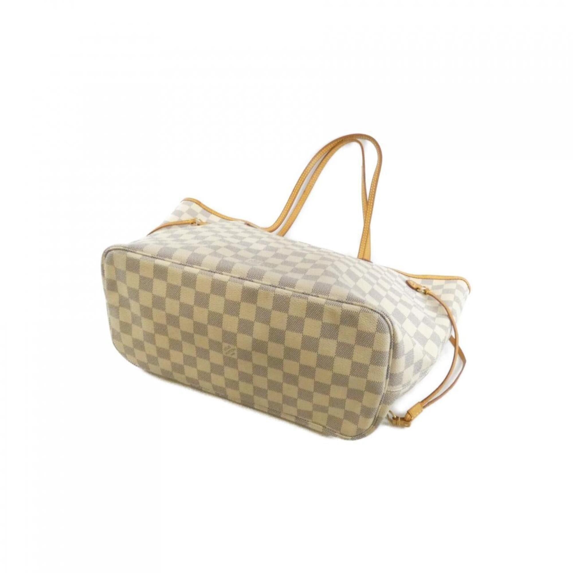 Louis Vuitton Azur White Coated Canvas Handbag (Pre-Owned)