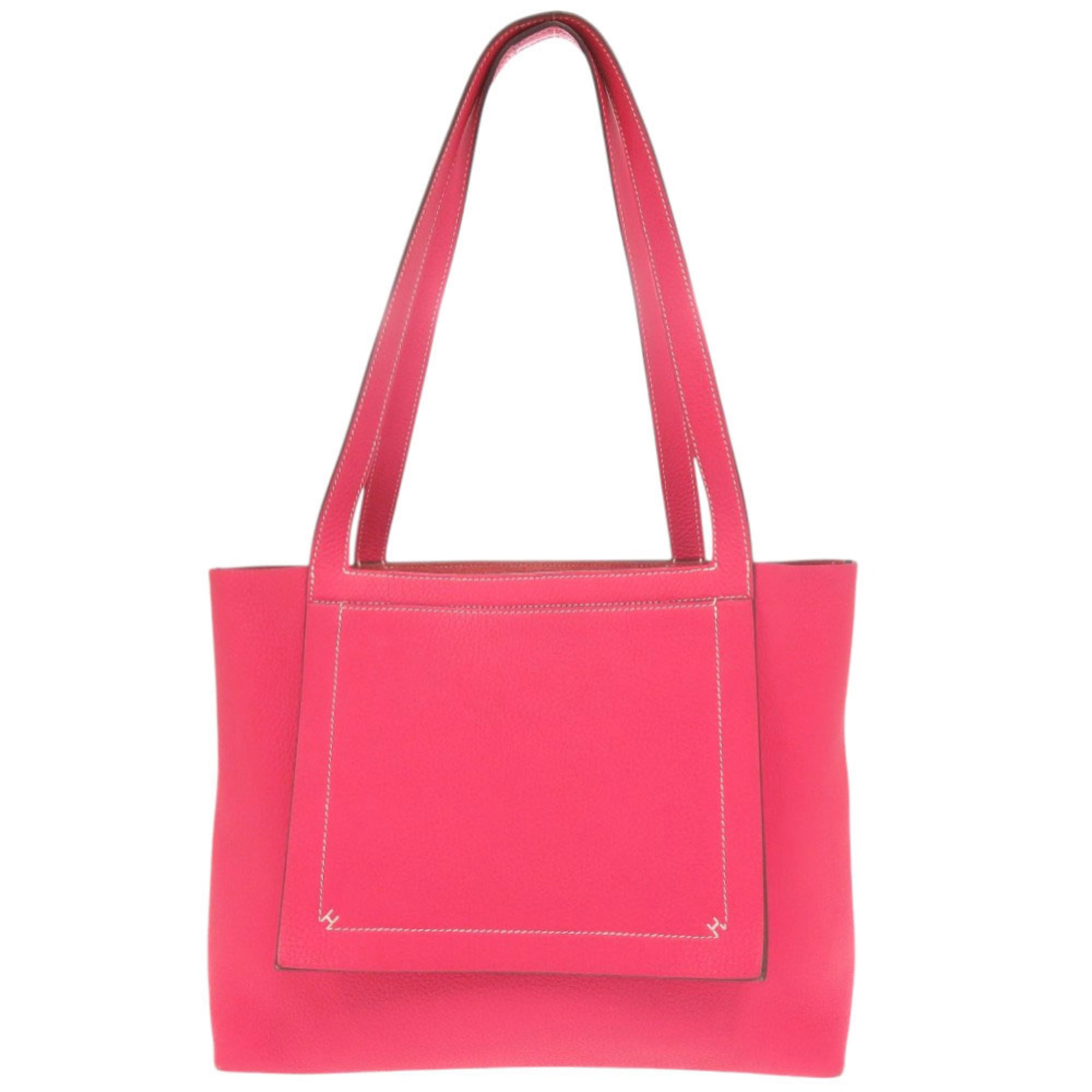 Hermes Pink Taurillon Clemence Leather Tote Bag (Pre-Owned)