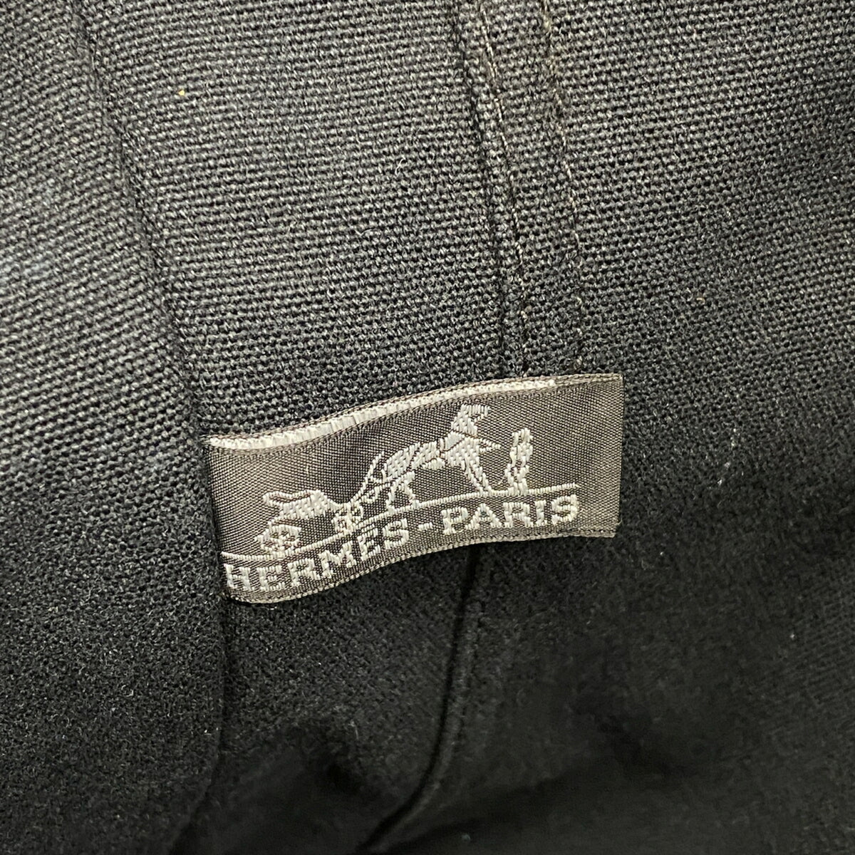 Hermes Black Canvas Tote Bag (Pre-Owned)