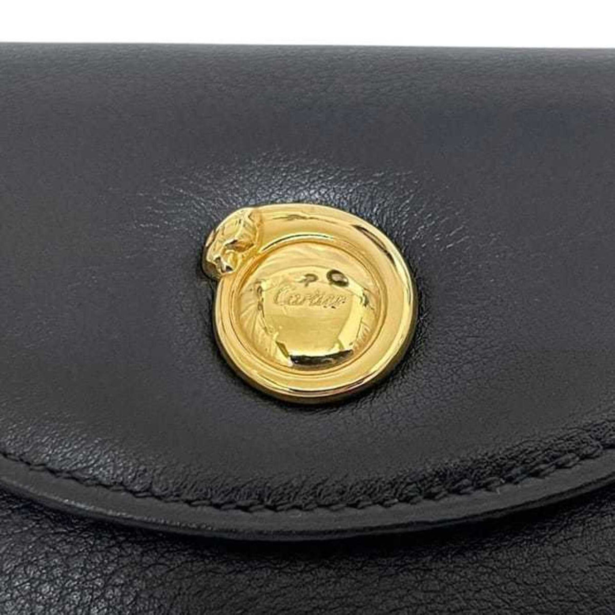 Cartier Panthère Black Leather Pouch (Pre-Owned)