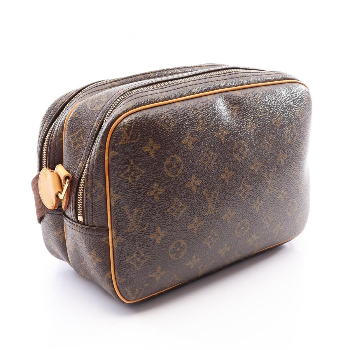 Louis Vuitton Brown Coated Canvas Monogram Leather Handbag Shoulder Bag (Pre-Owned)