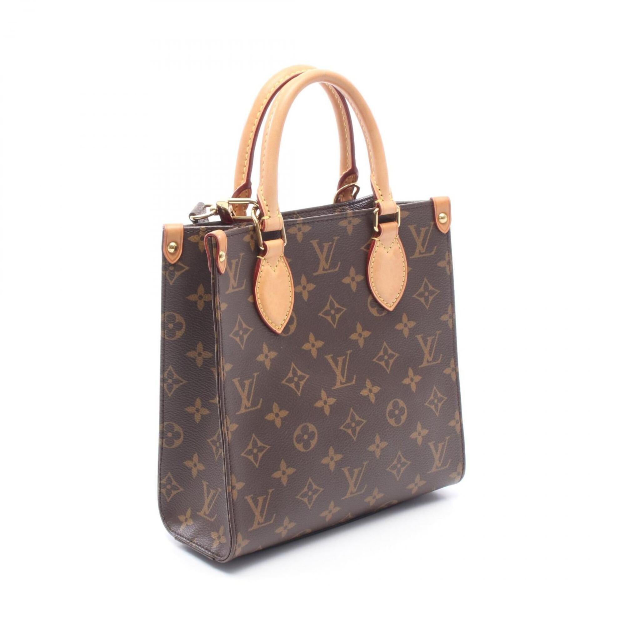 Louis Vuitton Brown Coated Canvas Pvc Monogram Leather Handbag (Pre-Owned)