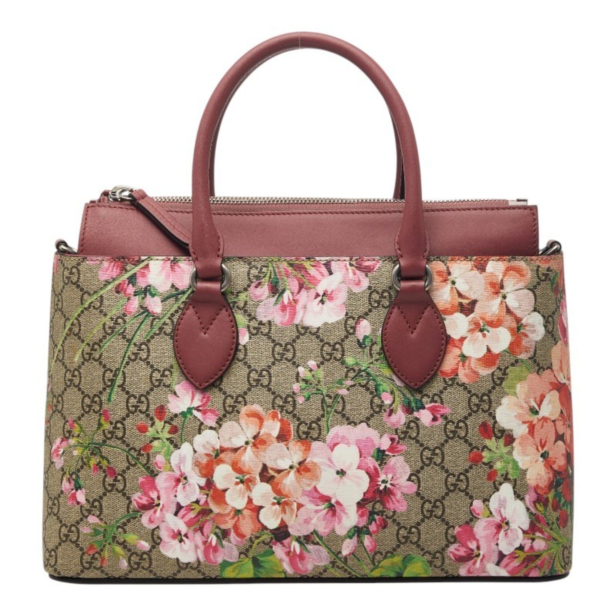 Gucci Beige Pink Gold Pvc Leather Handbag (Pre-Owned)