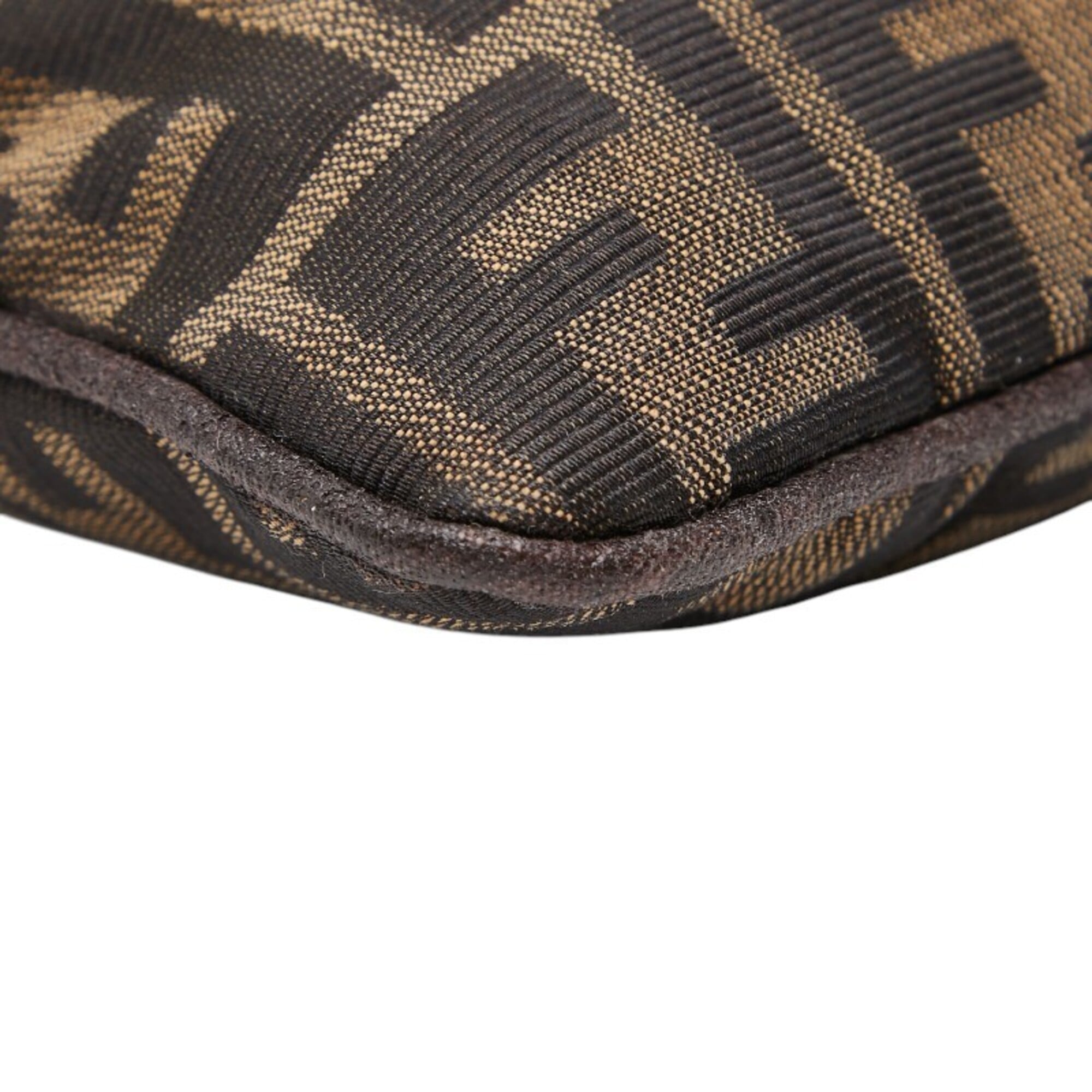 Fendi Brown Canvas Leather Shoulder Bag (Pre-Owned)