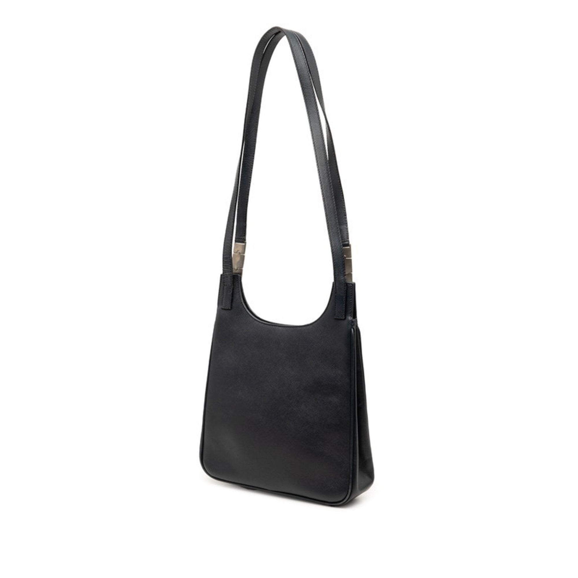 Salvatore Ferragamo Navy Leather Shoulder Bag (Pre-Owned)