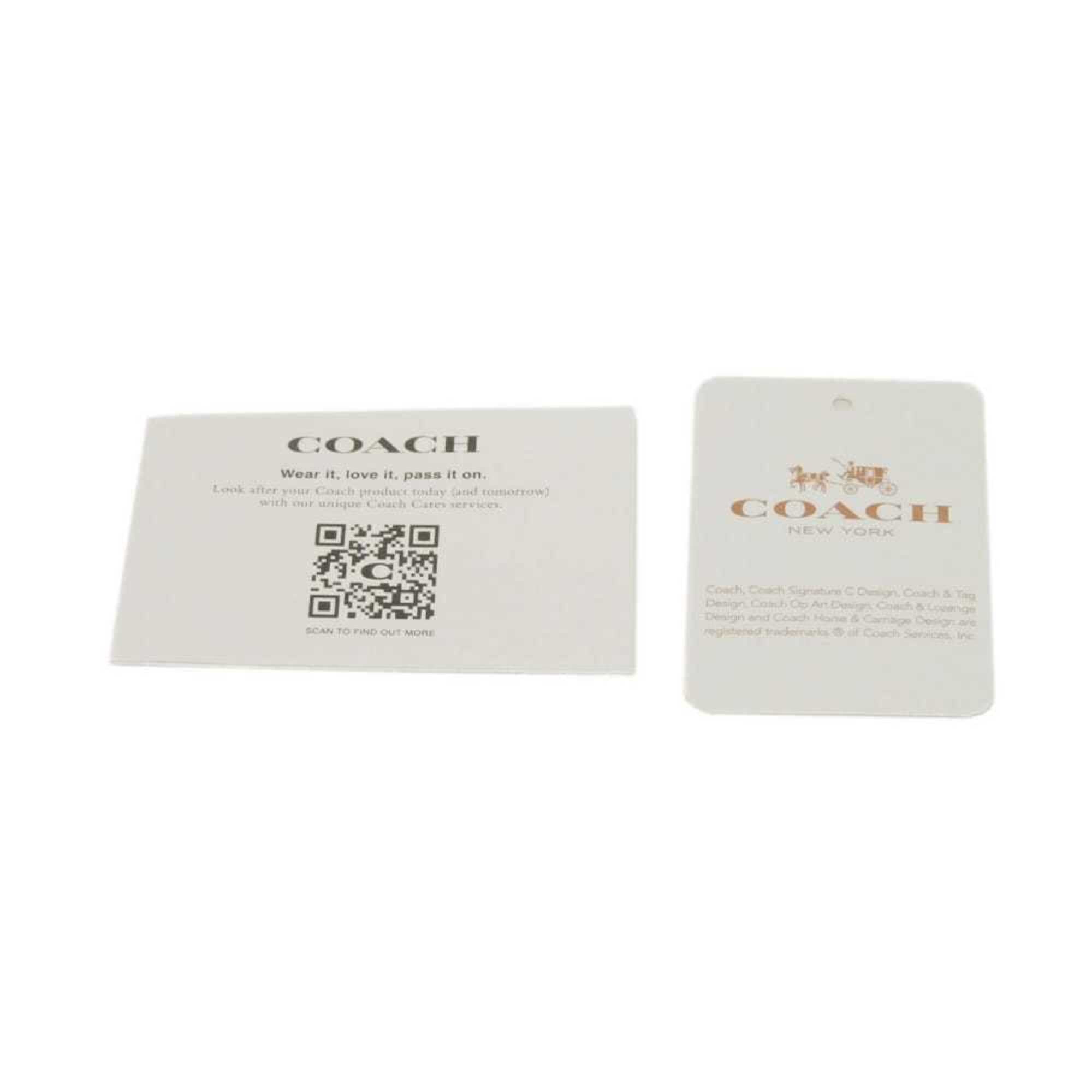 Coach Signature Beige Signature Line Coated Canvas Leather Wallet (Tri-Fold) (Pre-Owned)