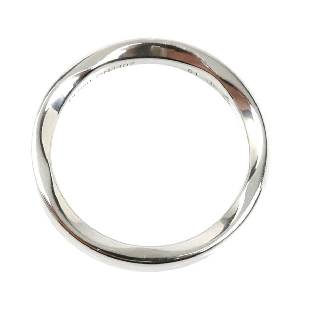 Chanel Platinum 950 Band Ring (Pre-Owned)