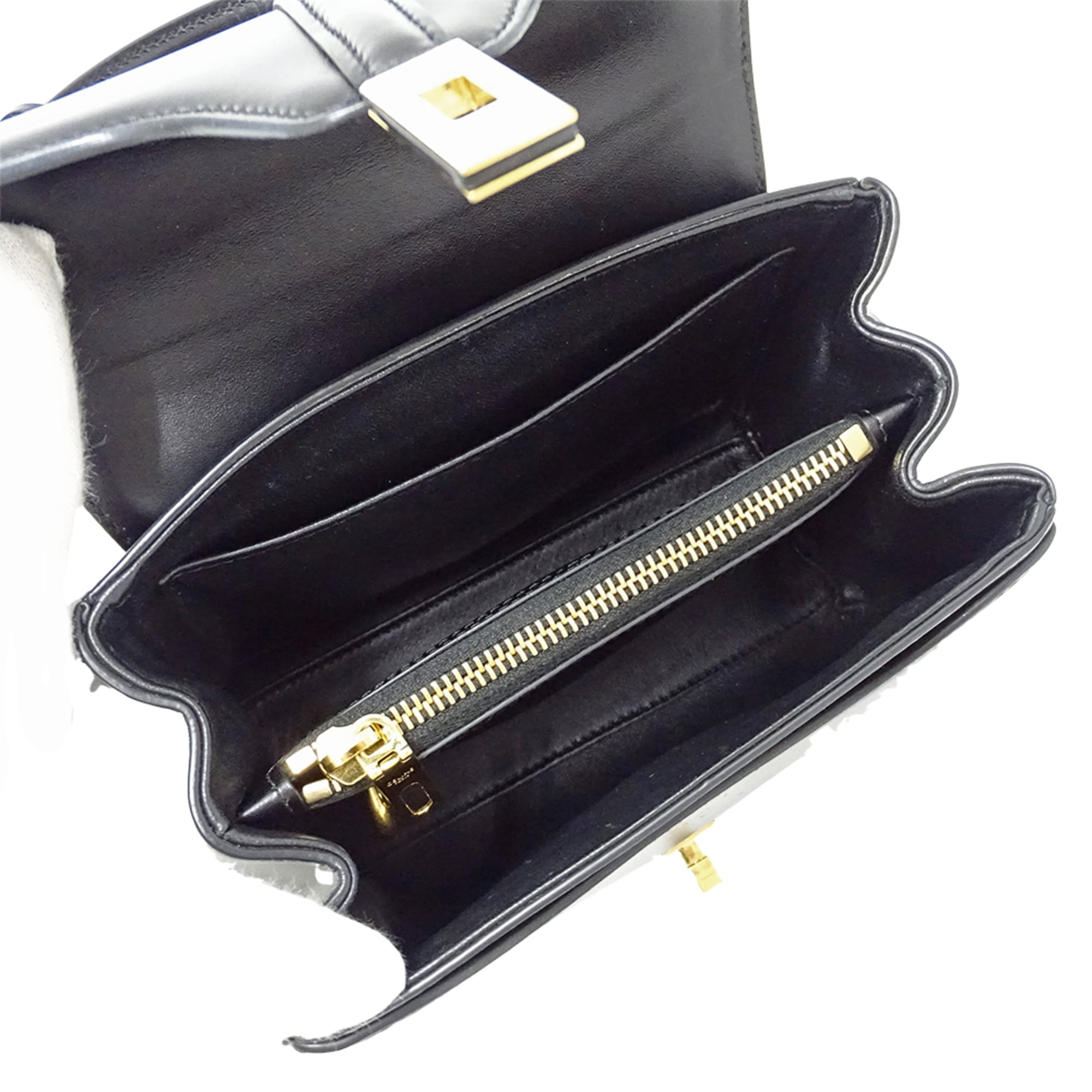 Celine Black Leather Handbag Shoulder Bag (Pre-Owned)