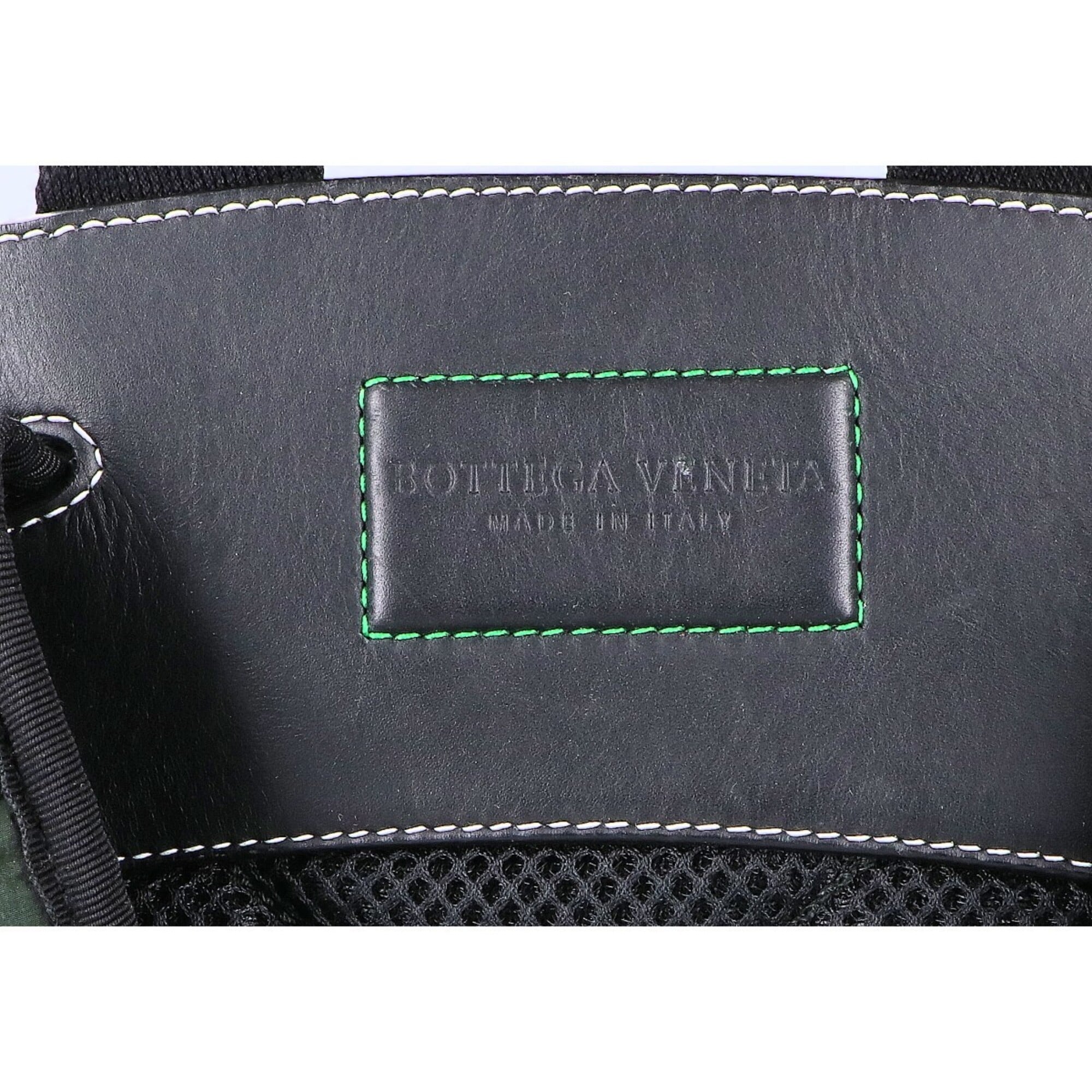 Bottega Veneta Black Green Nylon Backpack (Pre-Owned)