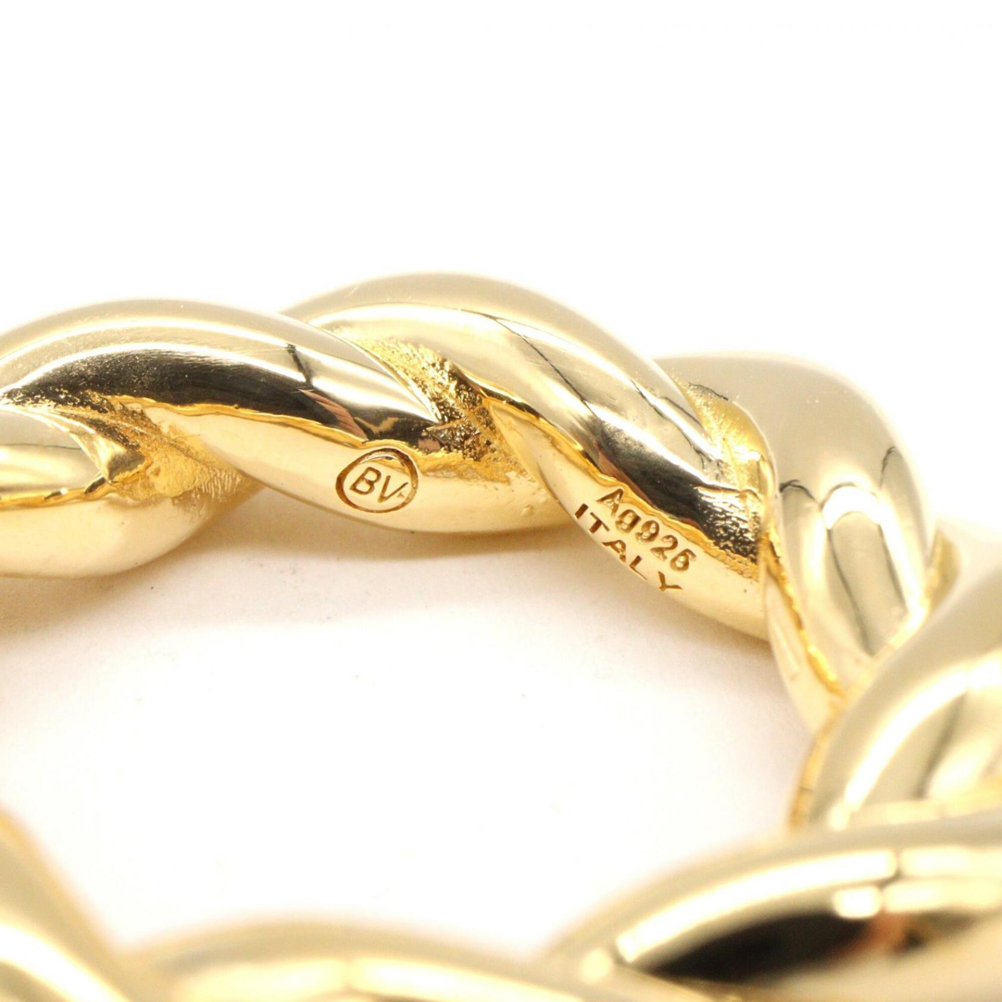 Bottega Veneta Gold Silver 925 Band Ring (Pre-Owned)