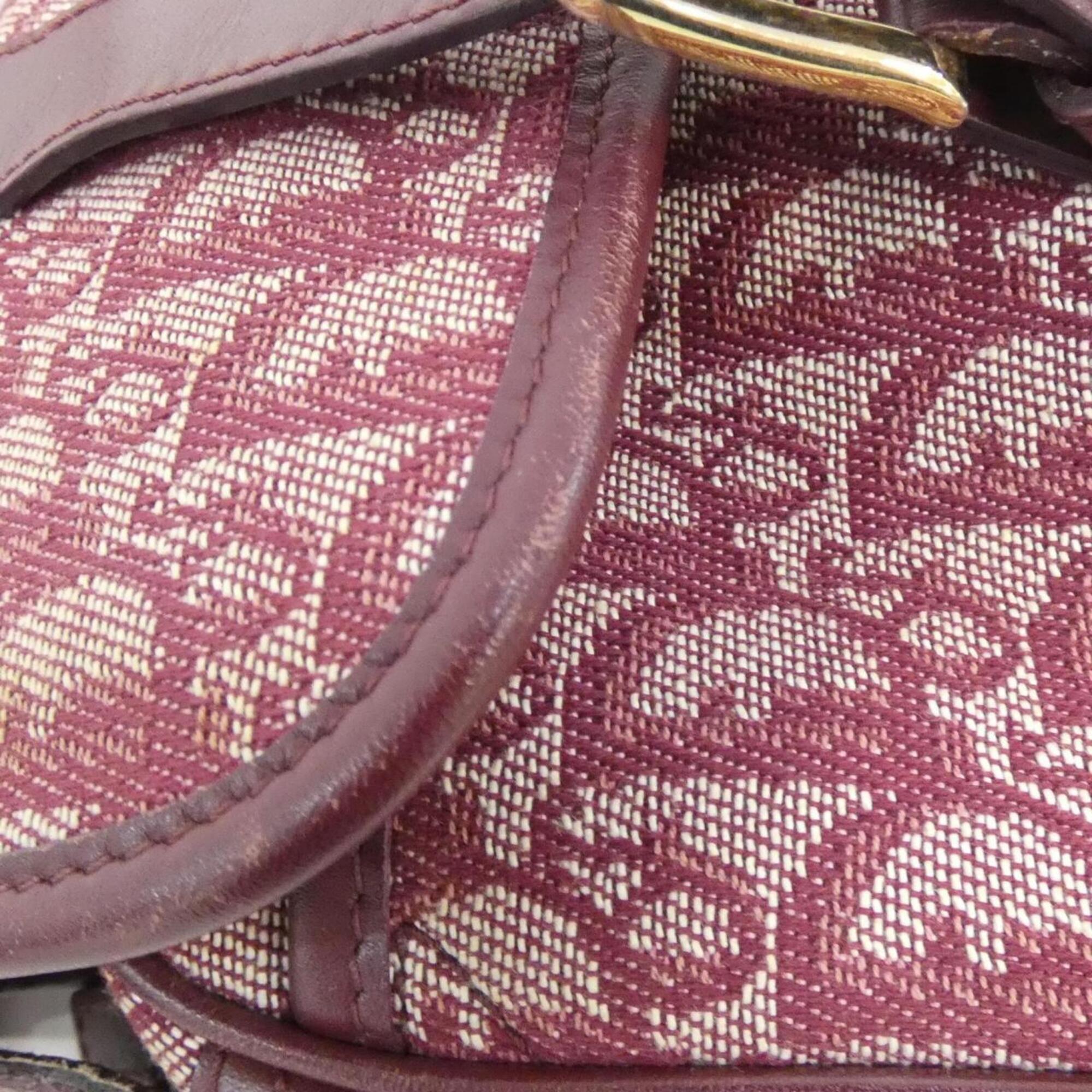 Christian Dior Bordeaux Canvas Shoulder Bag (Pre-Owned)