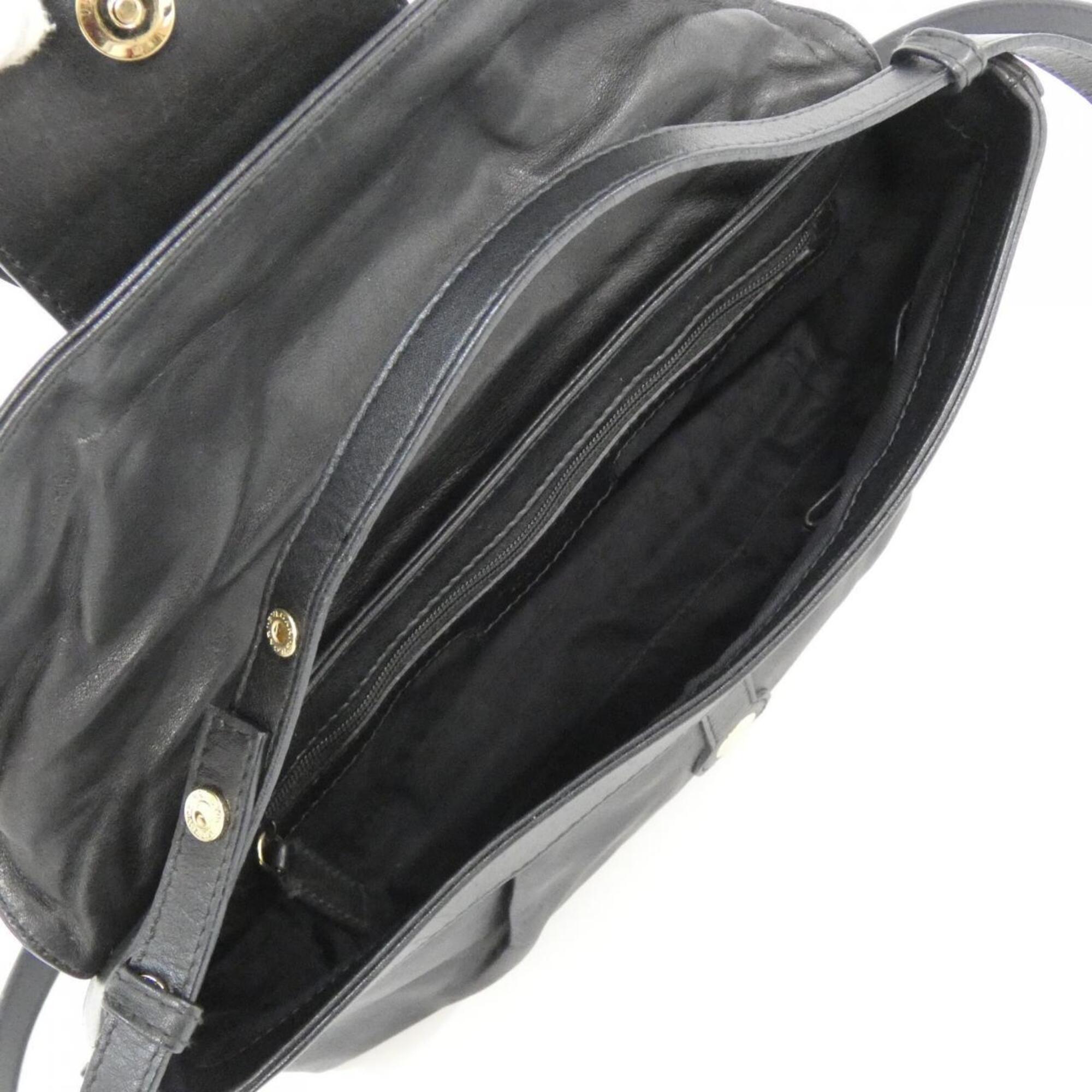 Bvlgari Black Leather Shoulder Bag (Pre-Owned)