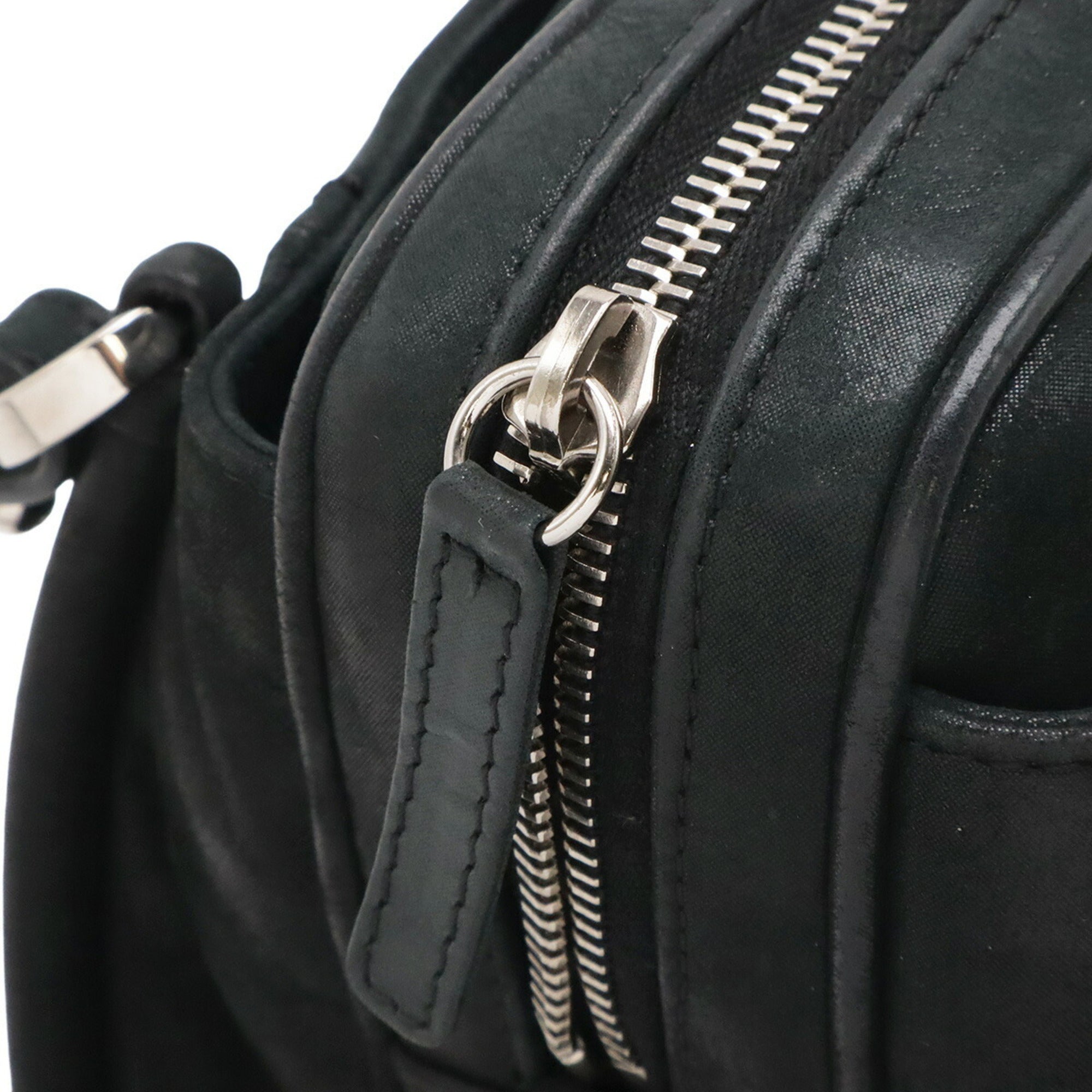 Chanel Wild Stitch Black Leather Handbag Shoulder Bag (Pre-Owned)