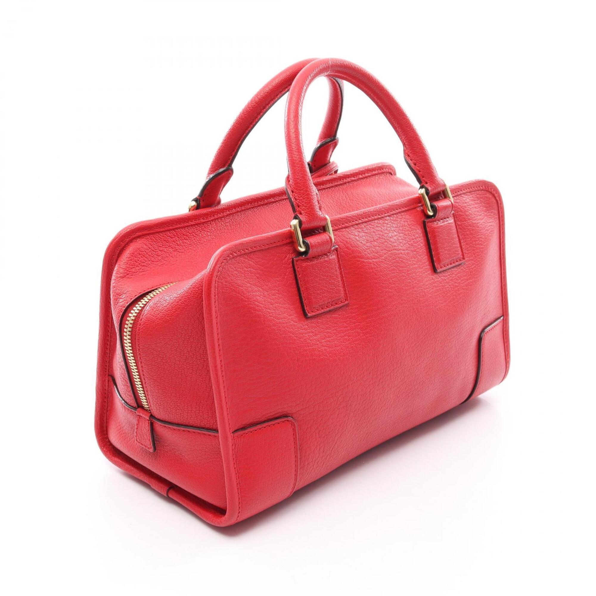 Loewe Red Color Leather Handbag (Pre-Owned)