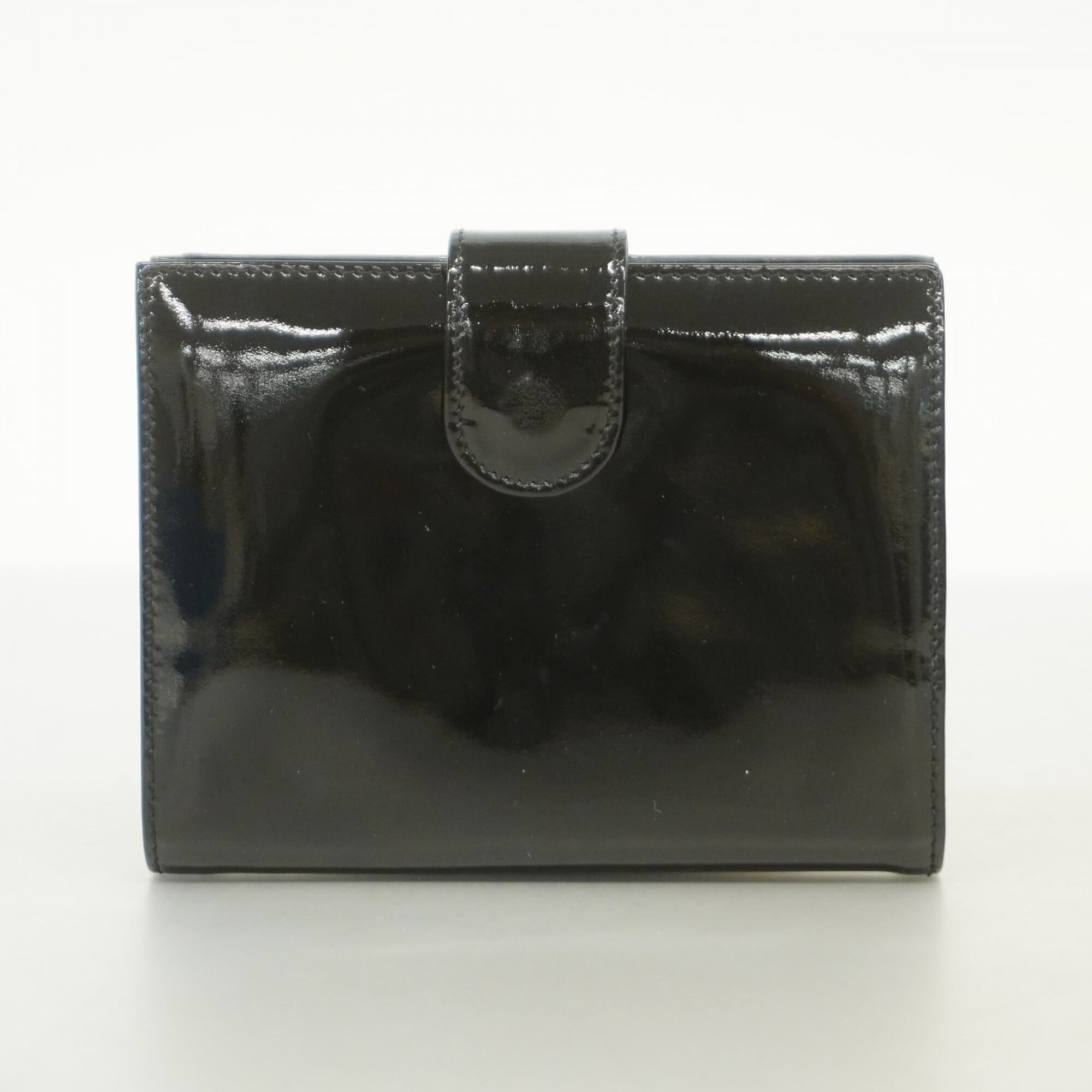Chanel Black Patent Leather Wallet (Bi-Fold) (Pre-Owned)