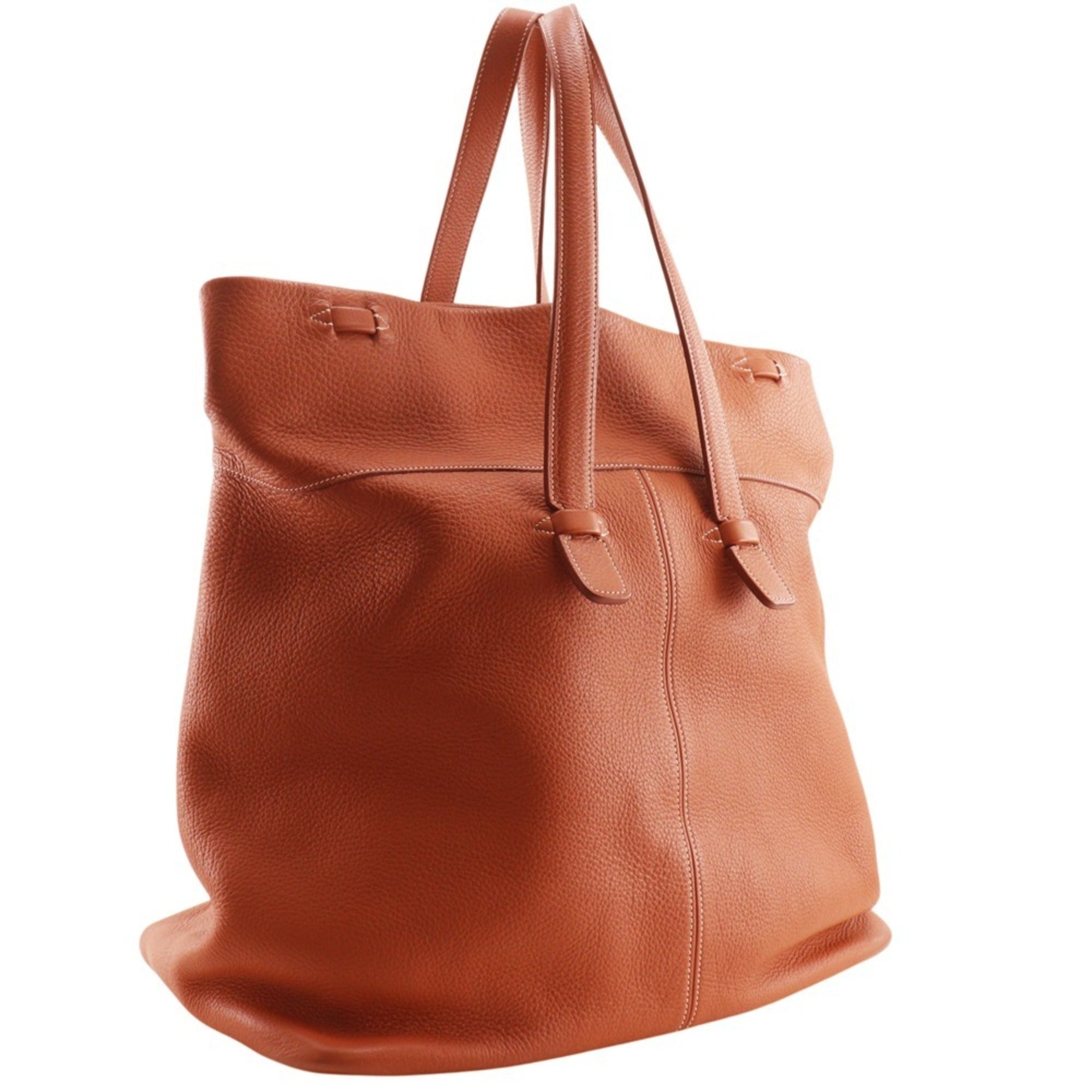 Hermes Brown Taurillon Clemence Leather Tote Bag (Pre-Owned)