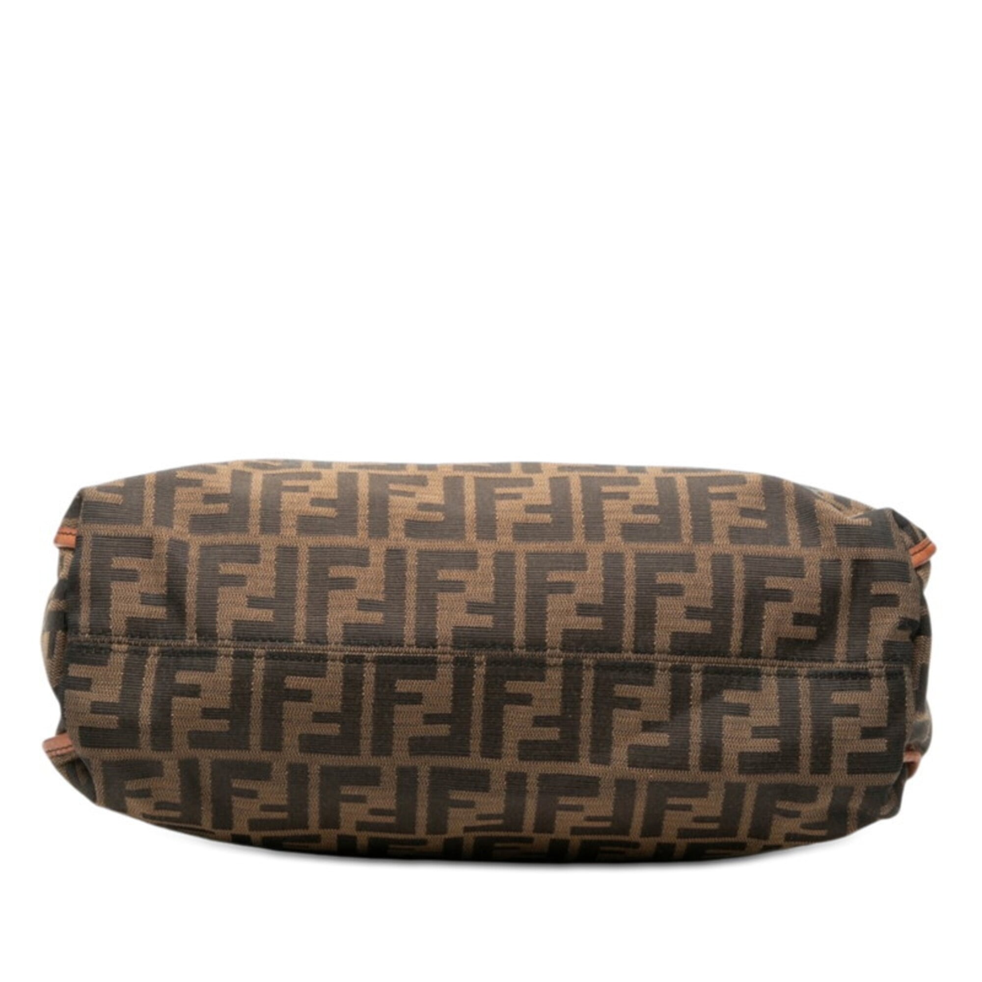 Fendi Brown Canvas Leather Handbag Tote Bag (Pre-Owned)