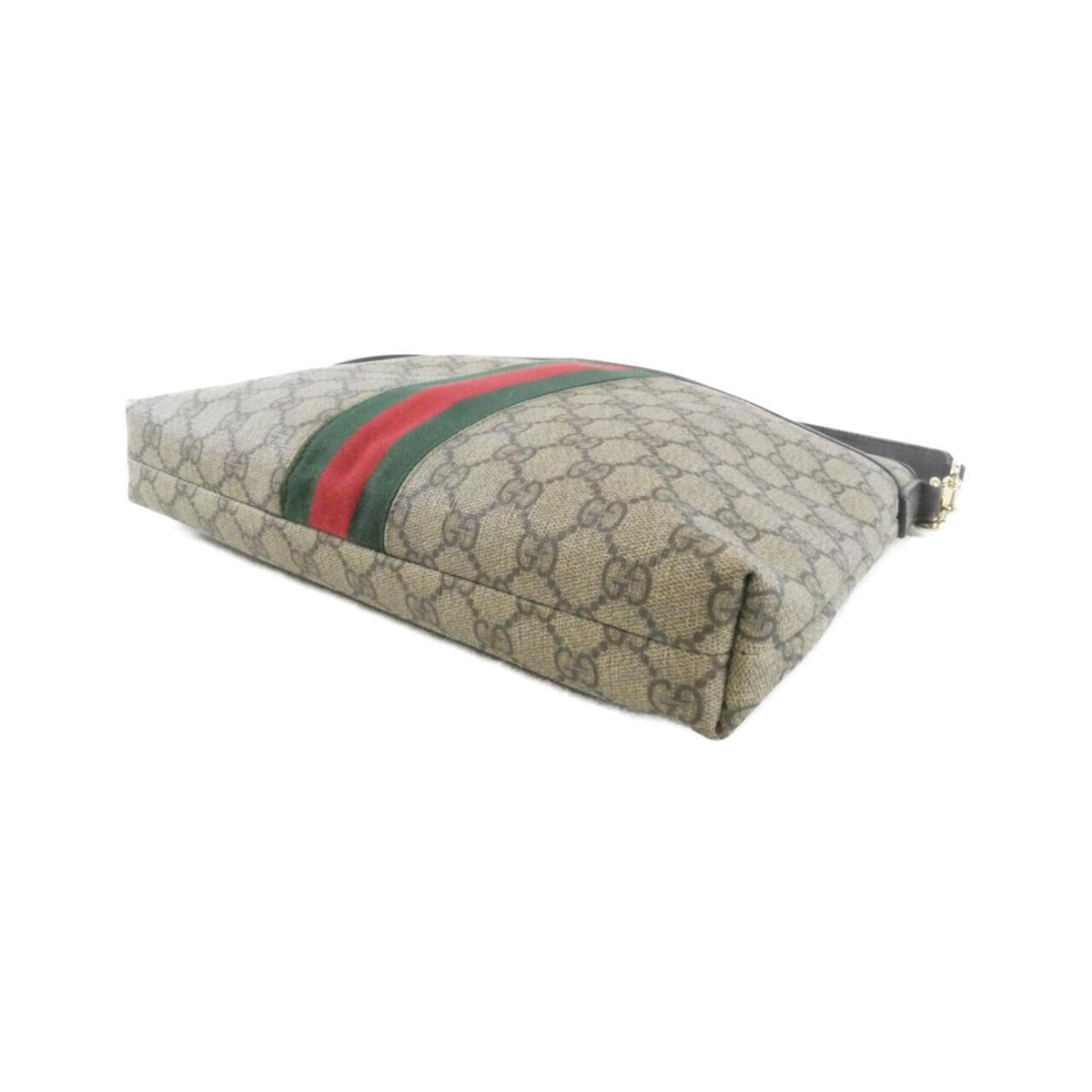 Gucci Beige Brown Gg Supreme Canvas Shoulder Bag (Pre-Owned)