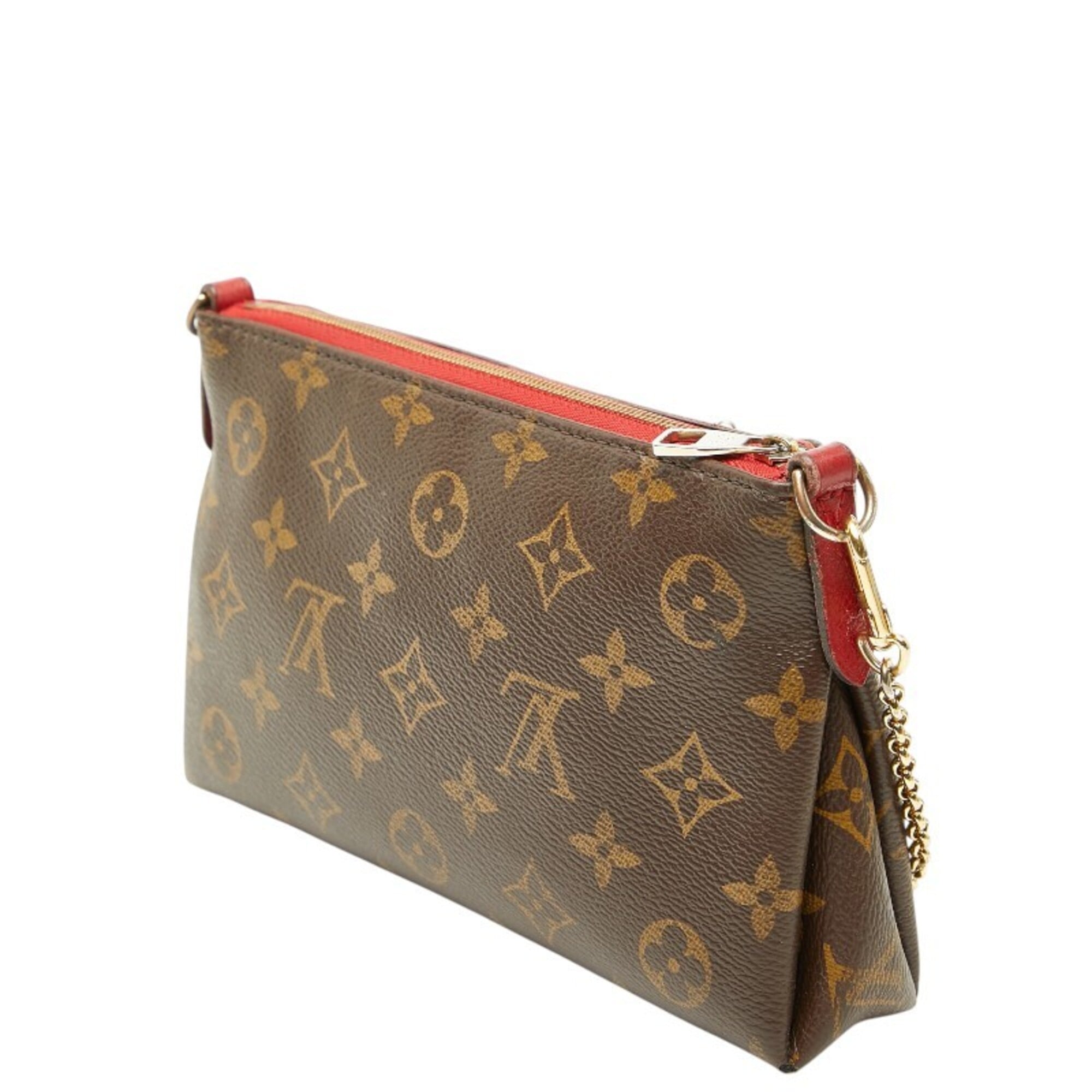 Louis Vuitton Brown Cerise Red Color Pvc Leather Handbag Shoulder Bag (Pre-Owned)